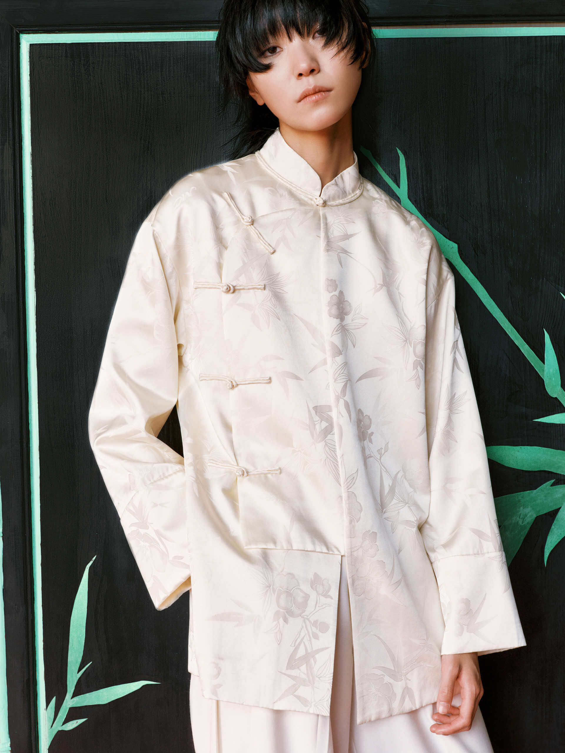 Silk Blend Jacquard Coat - Image 10