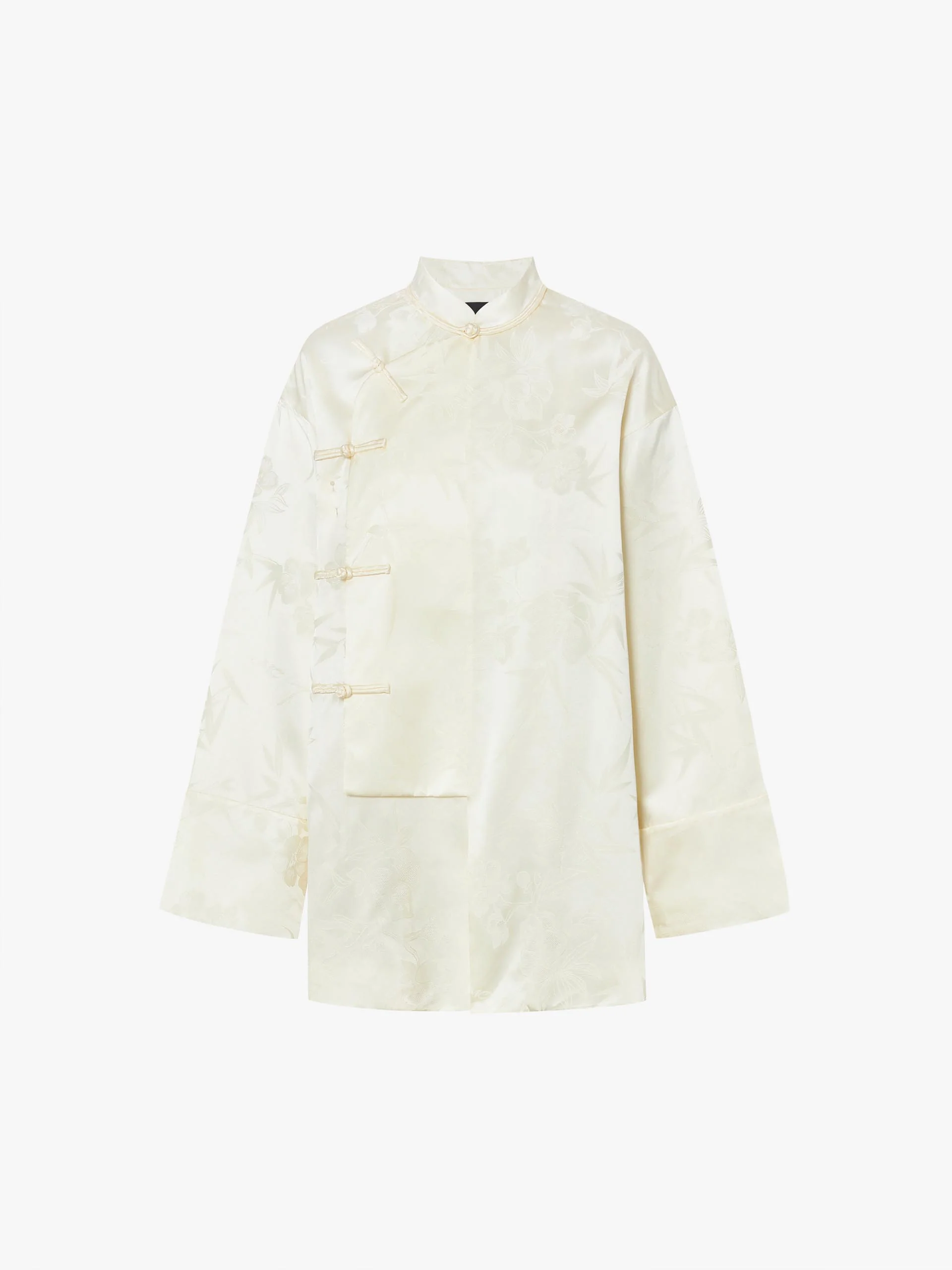 Silk Blend Jacquard Coat - Image 14