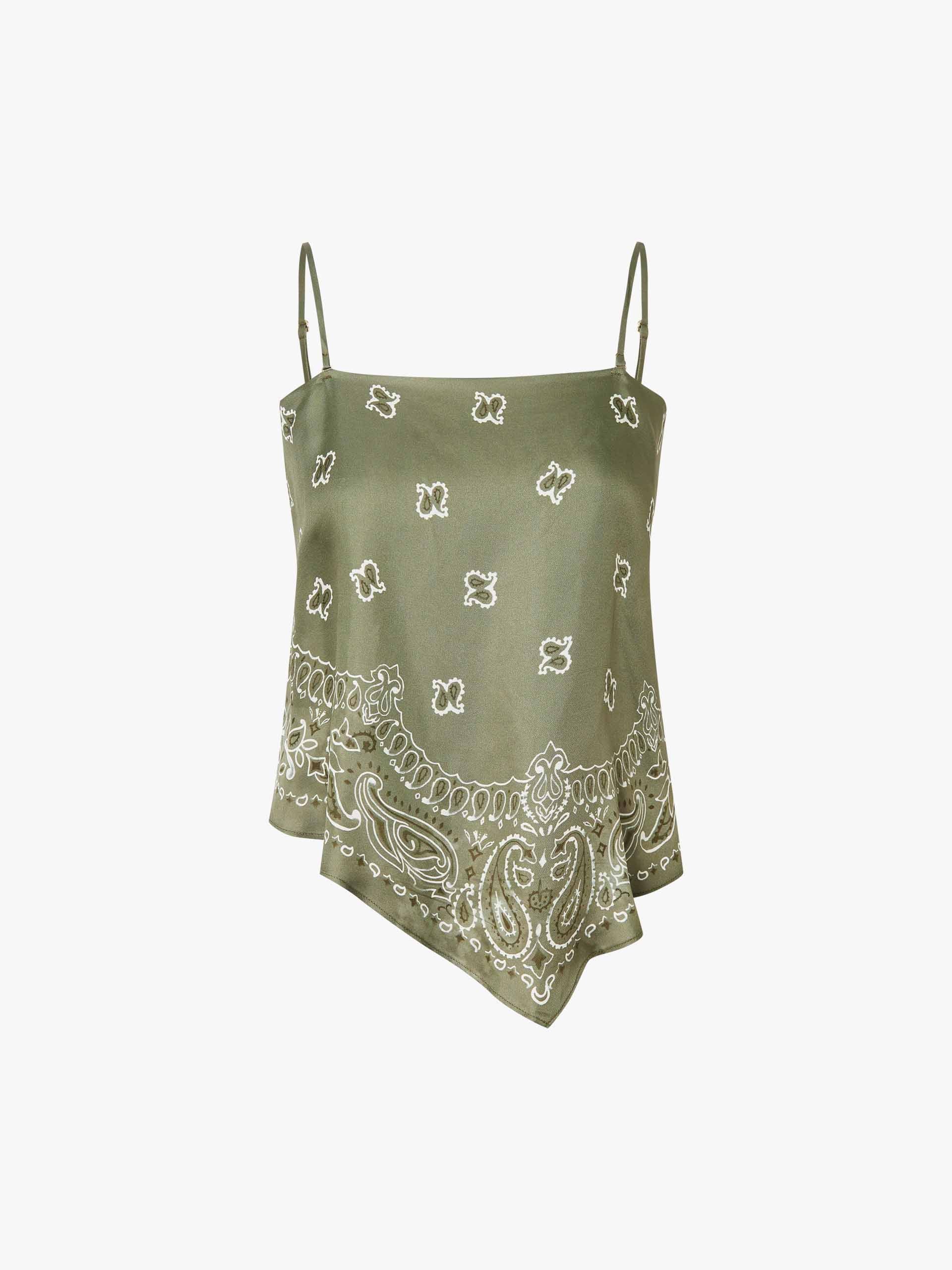 Silk Blend Paisley Tank Top - Image 5