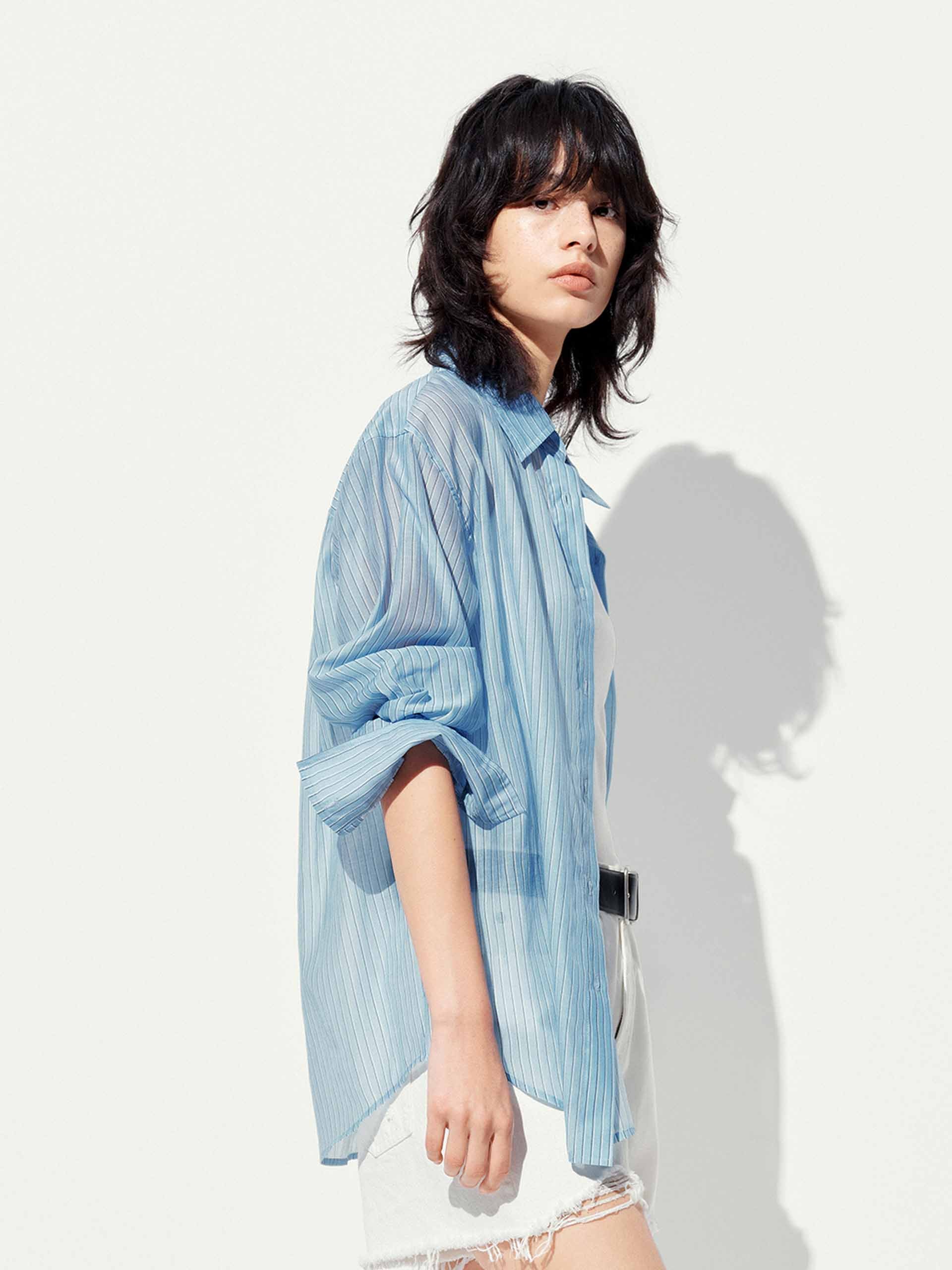 Silk Blend Sheer Shirt - Image 3