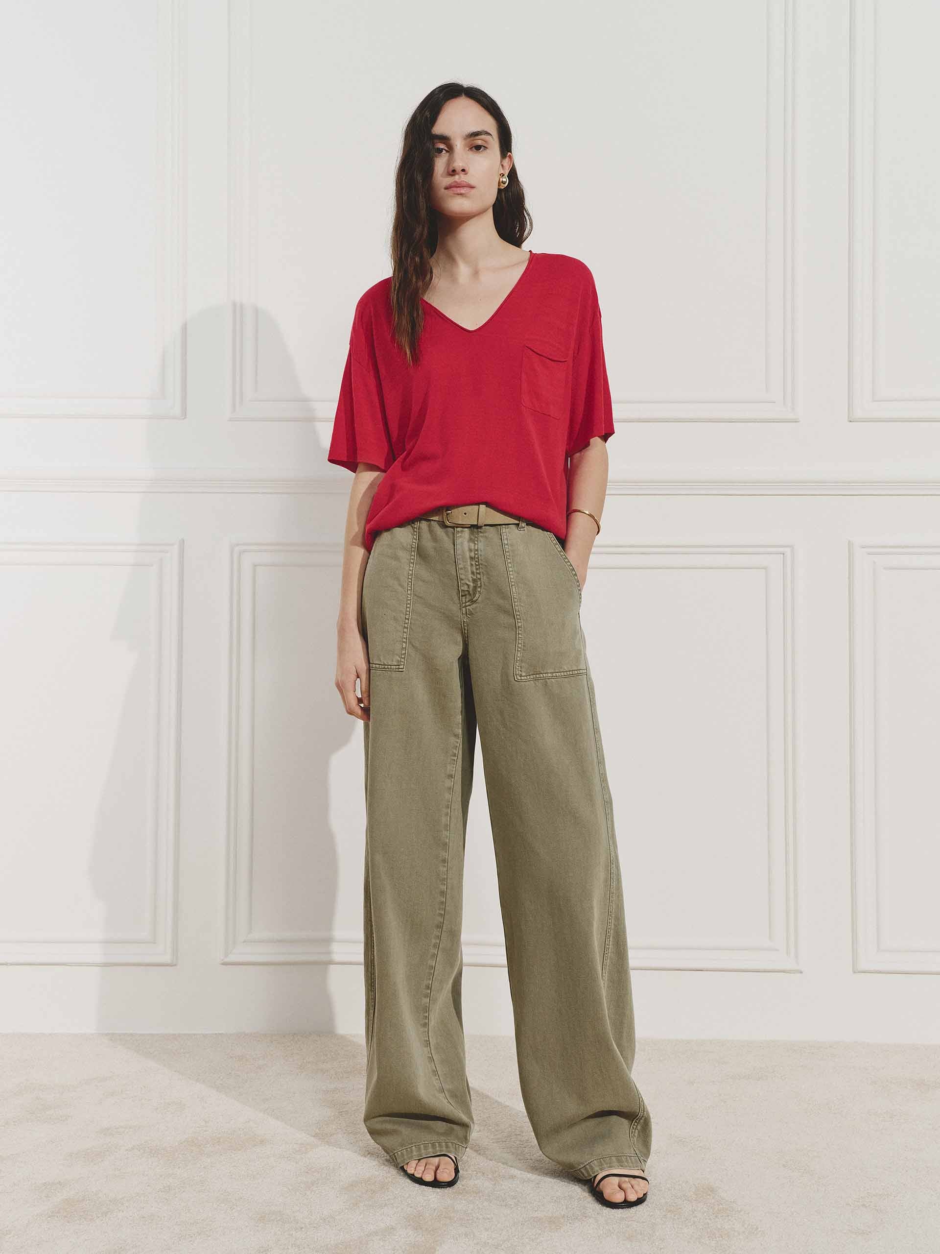 Silk Blend V-neck Top - Image 10