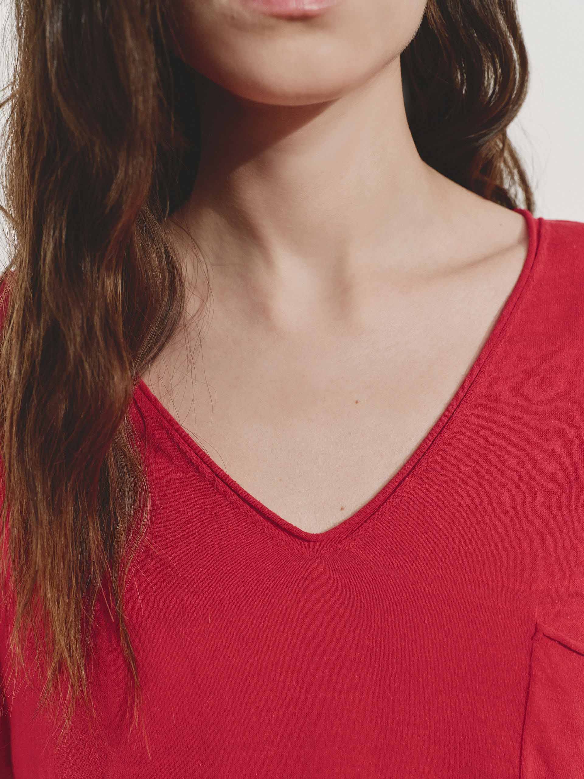 Silk Blend V-neck Top - Image 15