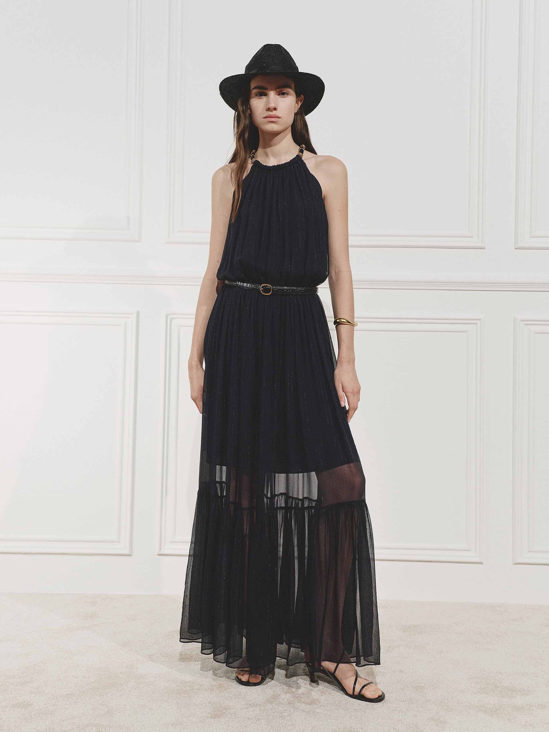 Silk Halterneck Maxi Dress