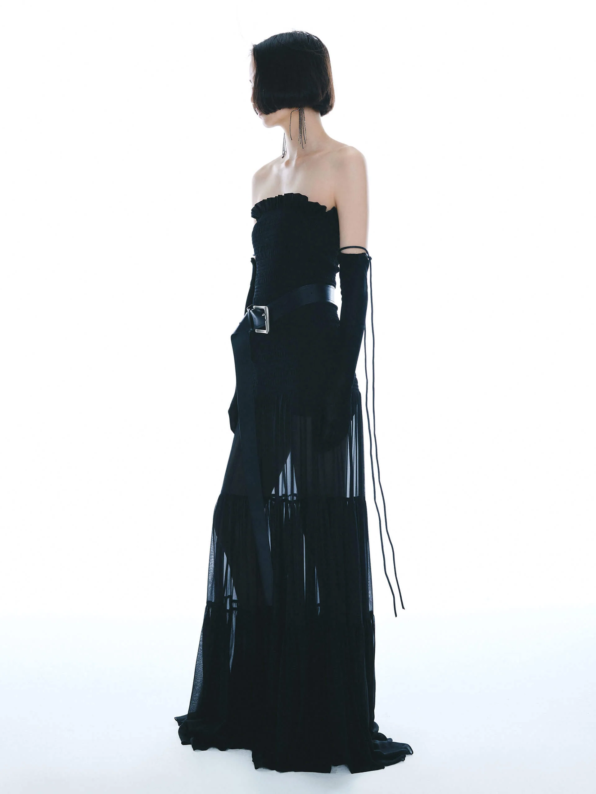 Silk Smocked Maxi Dress - Image 7