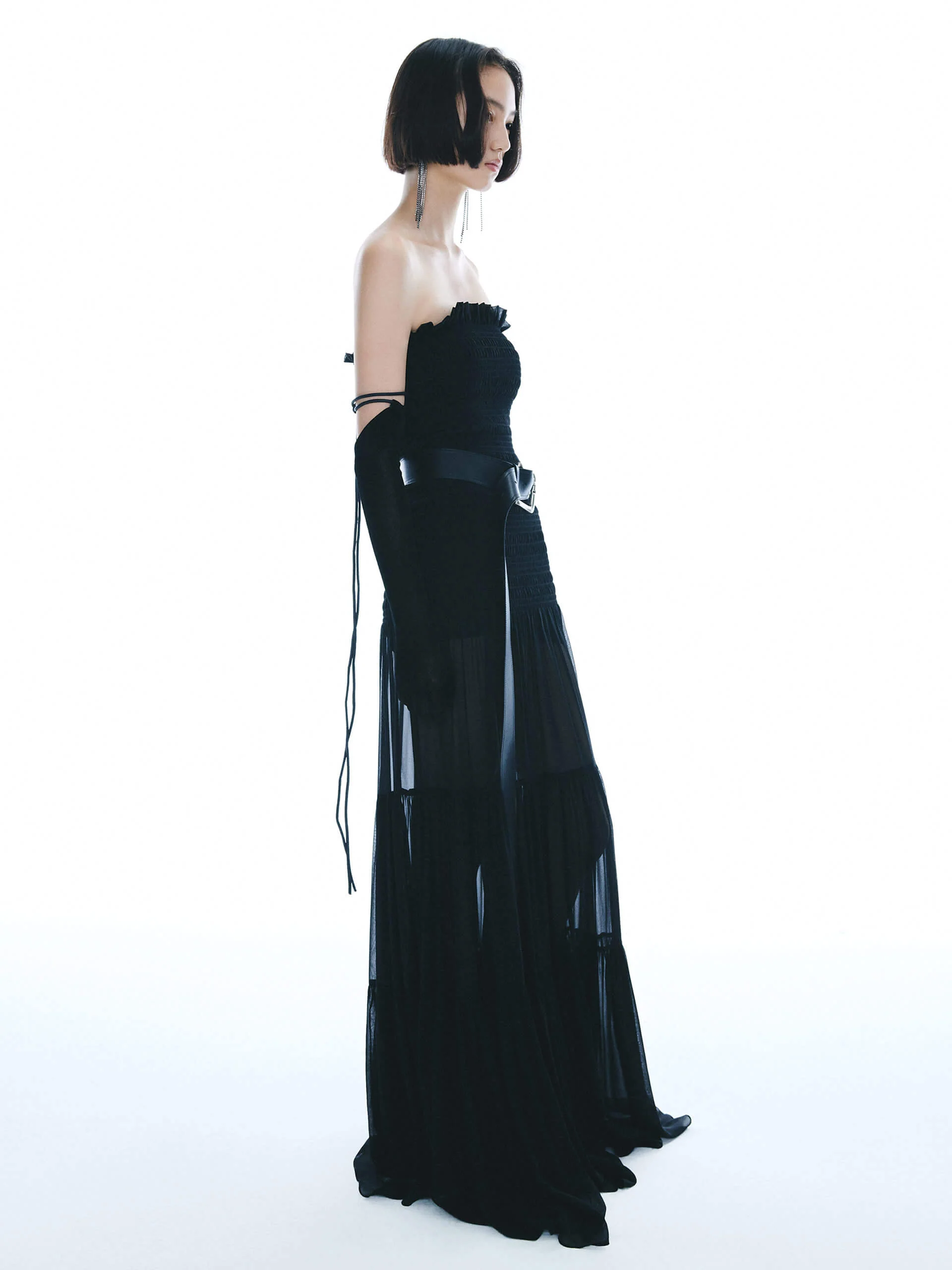 Silk Smocked Maxi Dress - Image 8