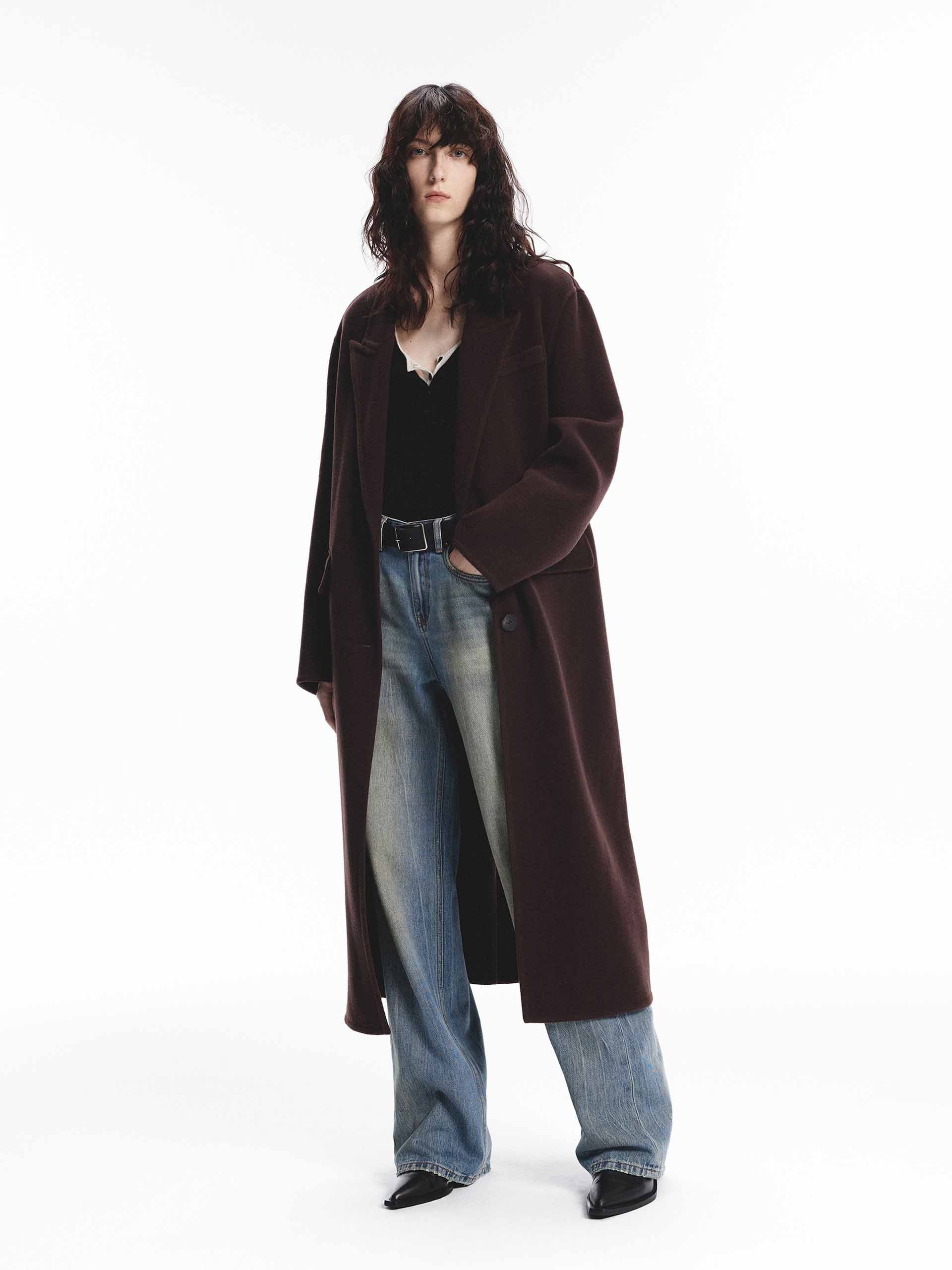 Single Breasted Wool Coat - Image 2