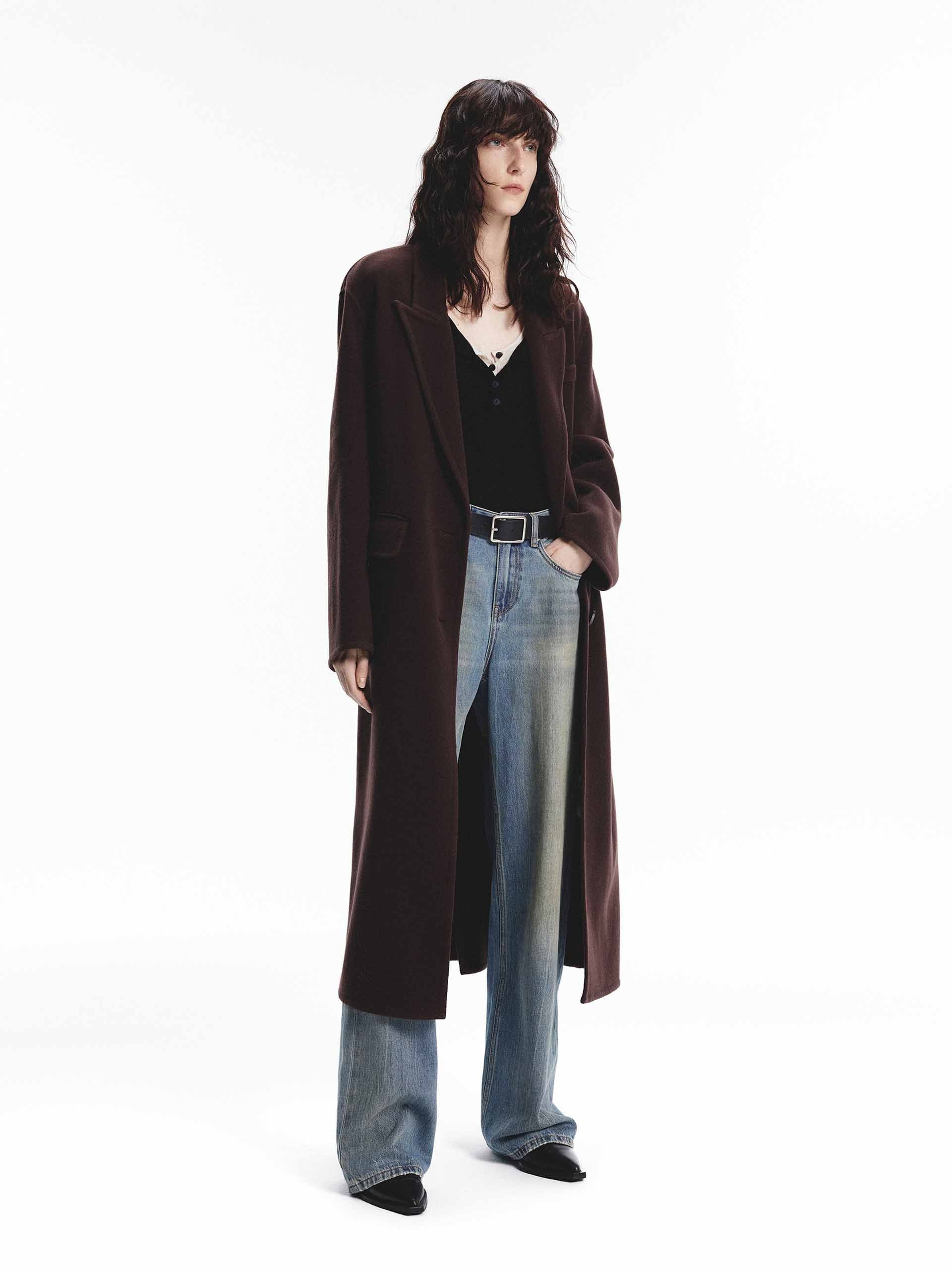 Single Breasted Wool Coat - Image 7