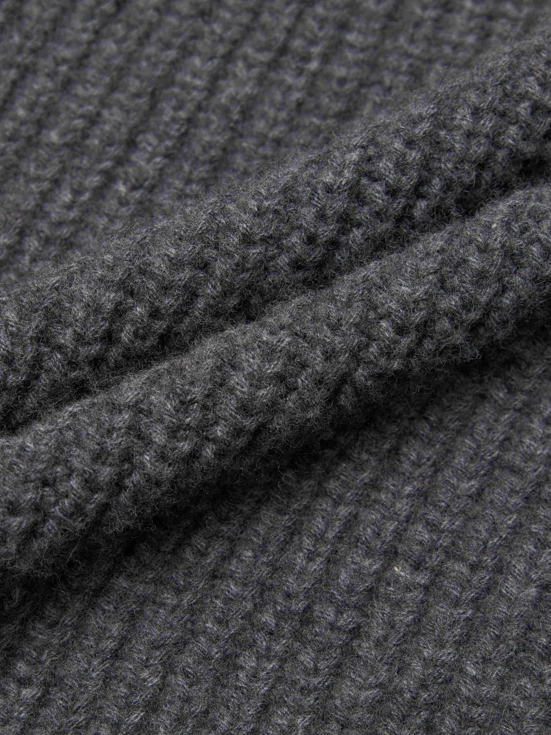 Slanted Placket Distressed Sweater - Image 4