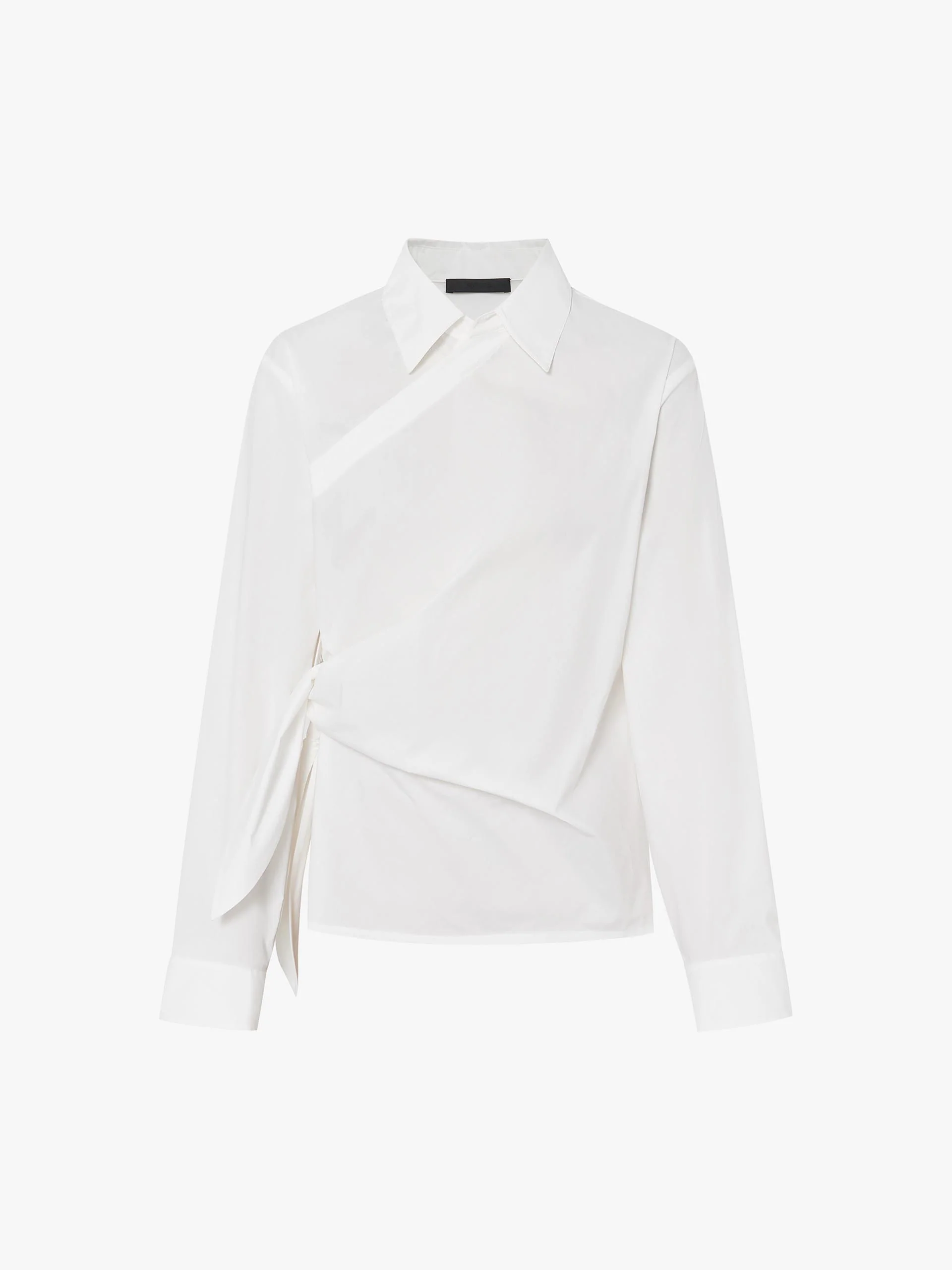 Slanted Placket Tie Shirt - Image 5
