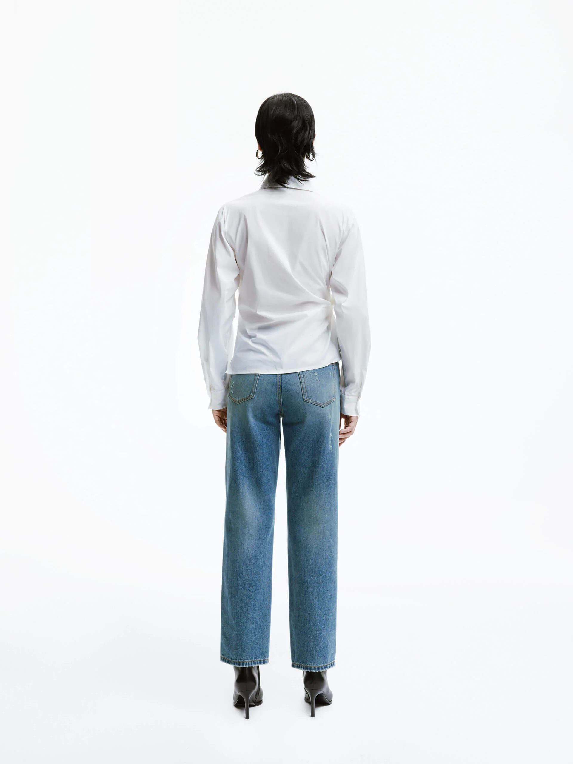 Slanted Placket Tie Shirt - Image 6