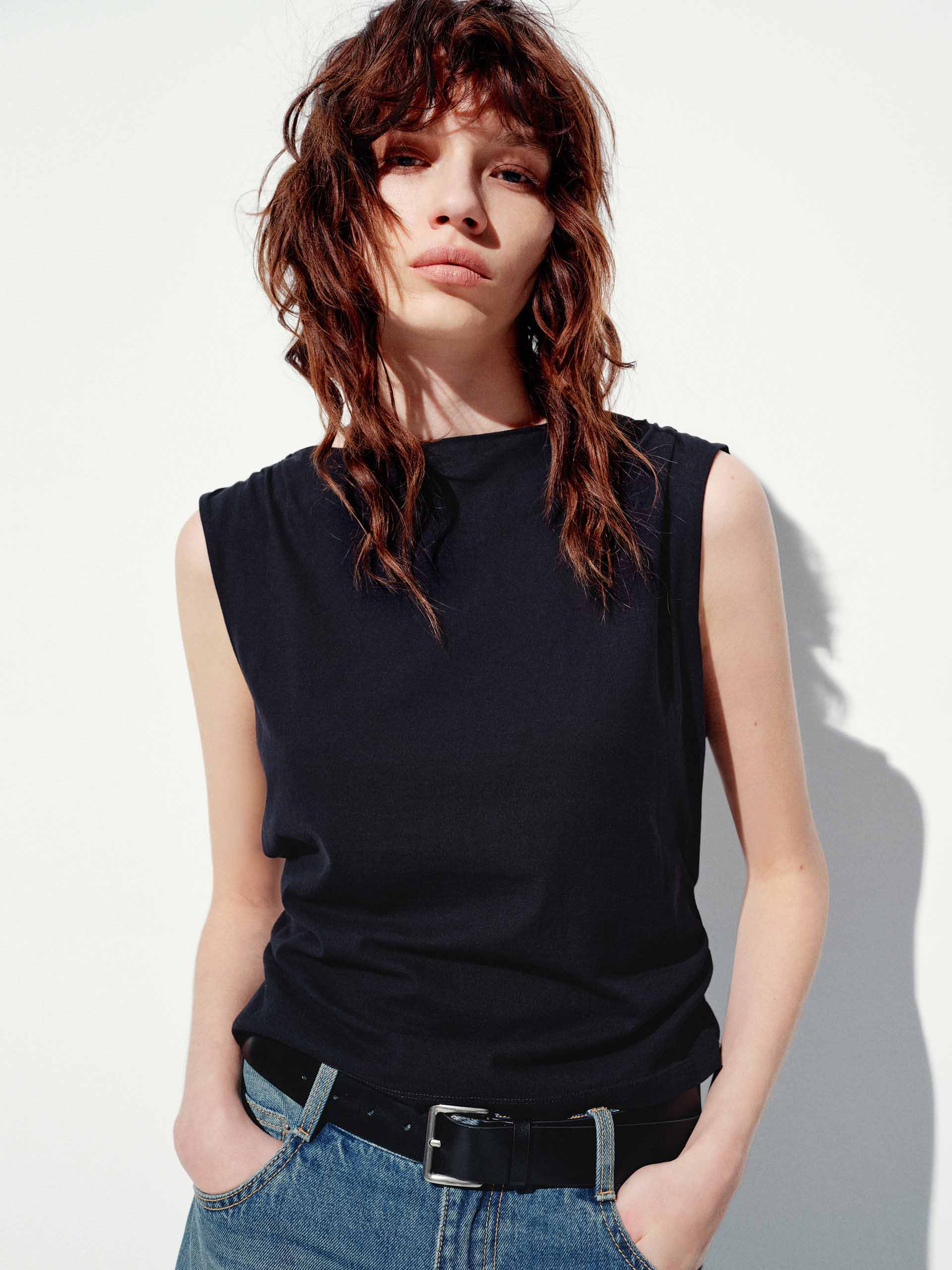 Sleeveless Cotton Blouse - Image 11