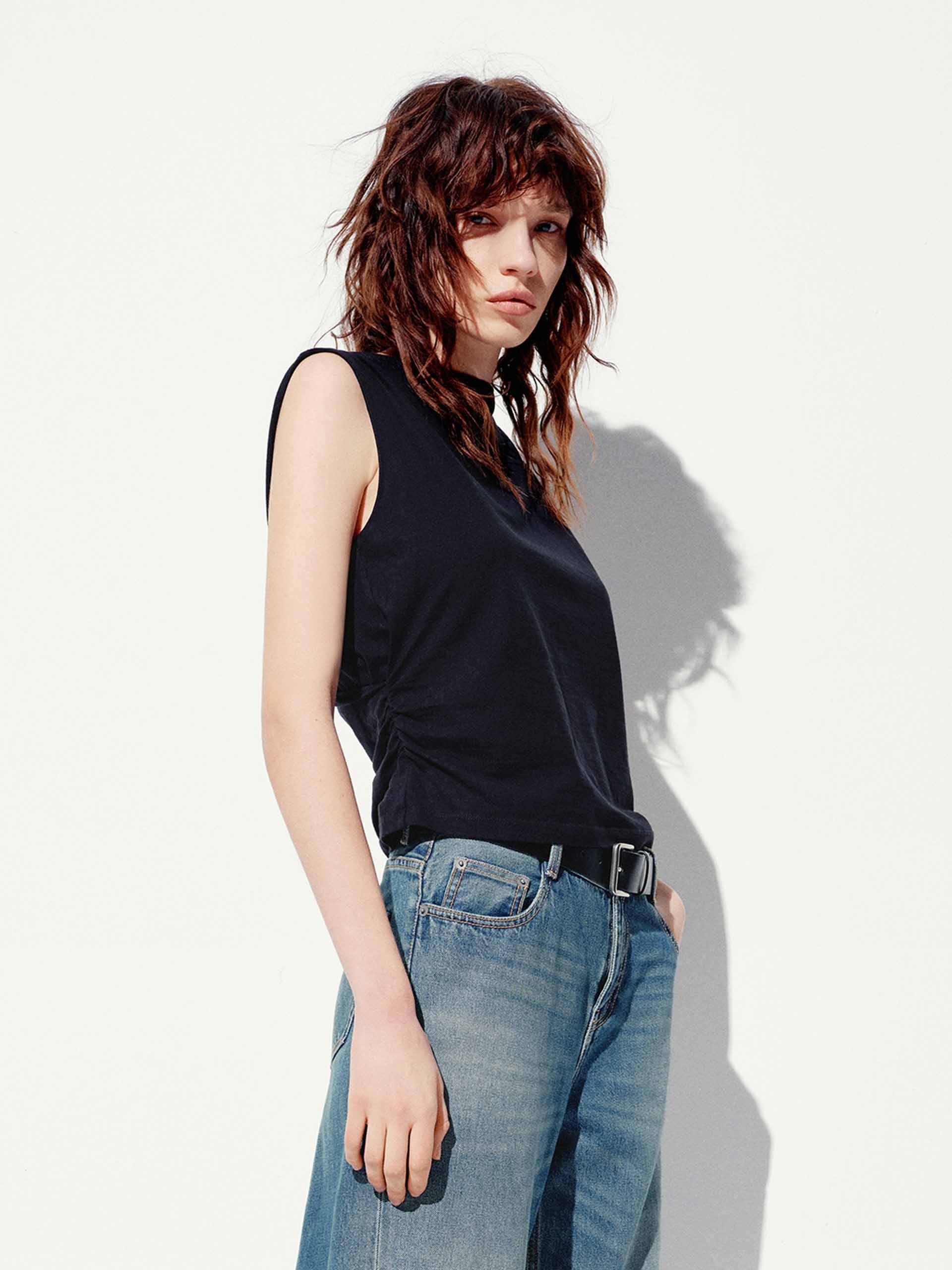 Sleeveless Cotton Blouse - Image 15