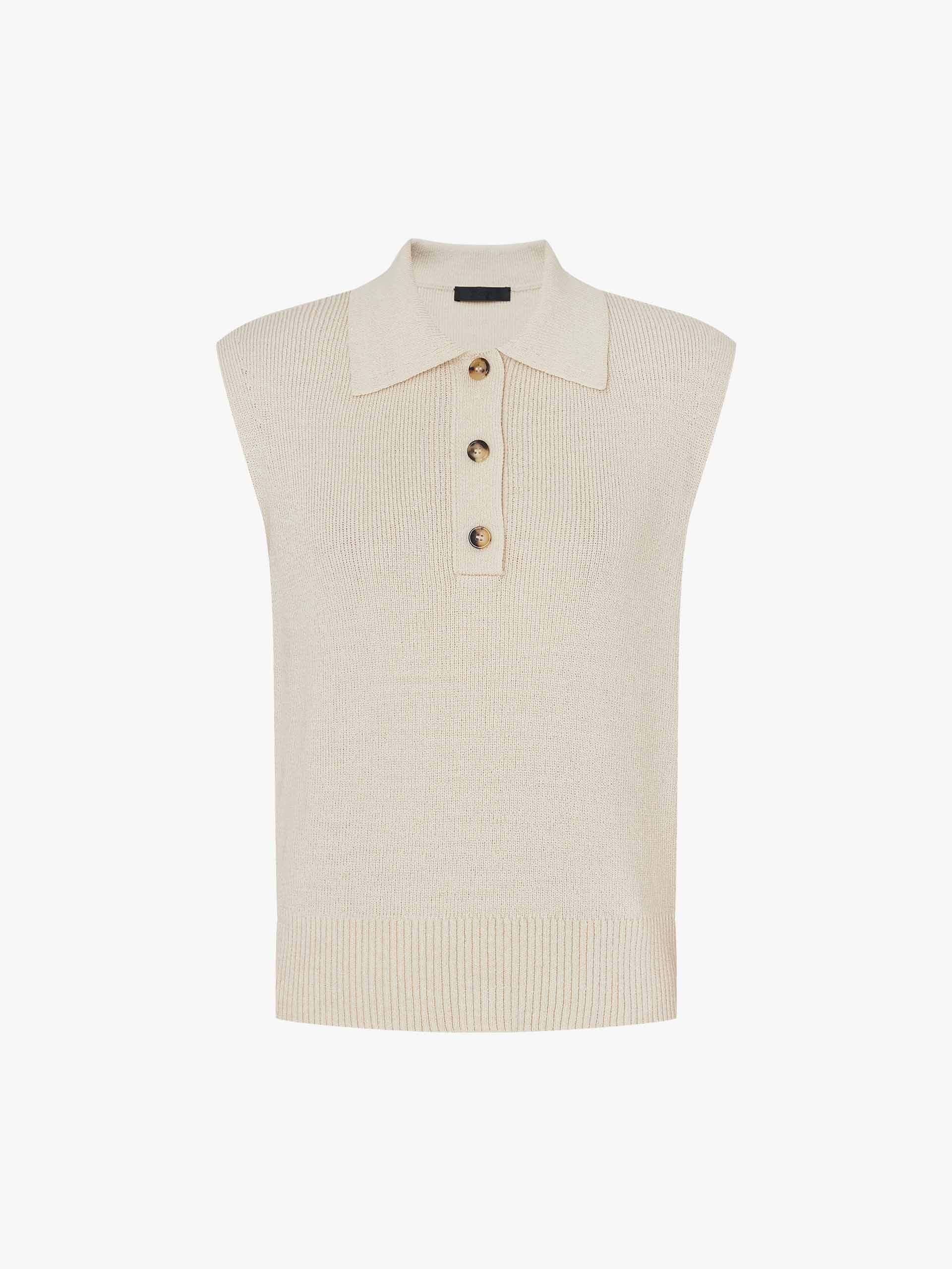Sleeveless Detail Knit Top - Image 5