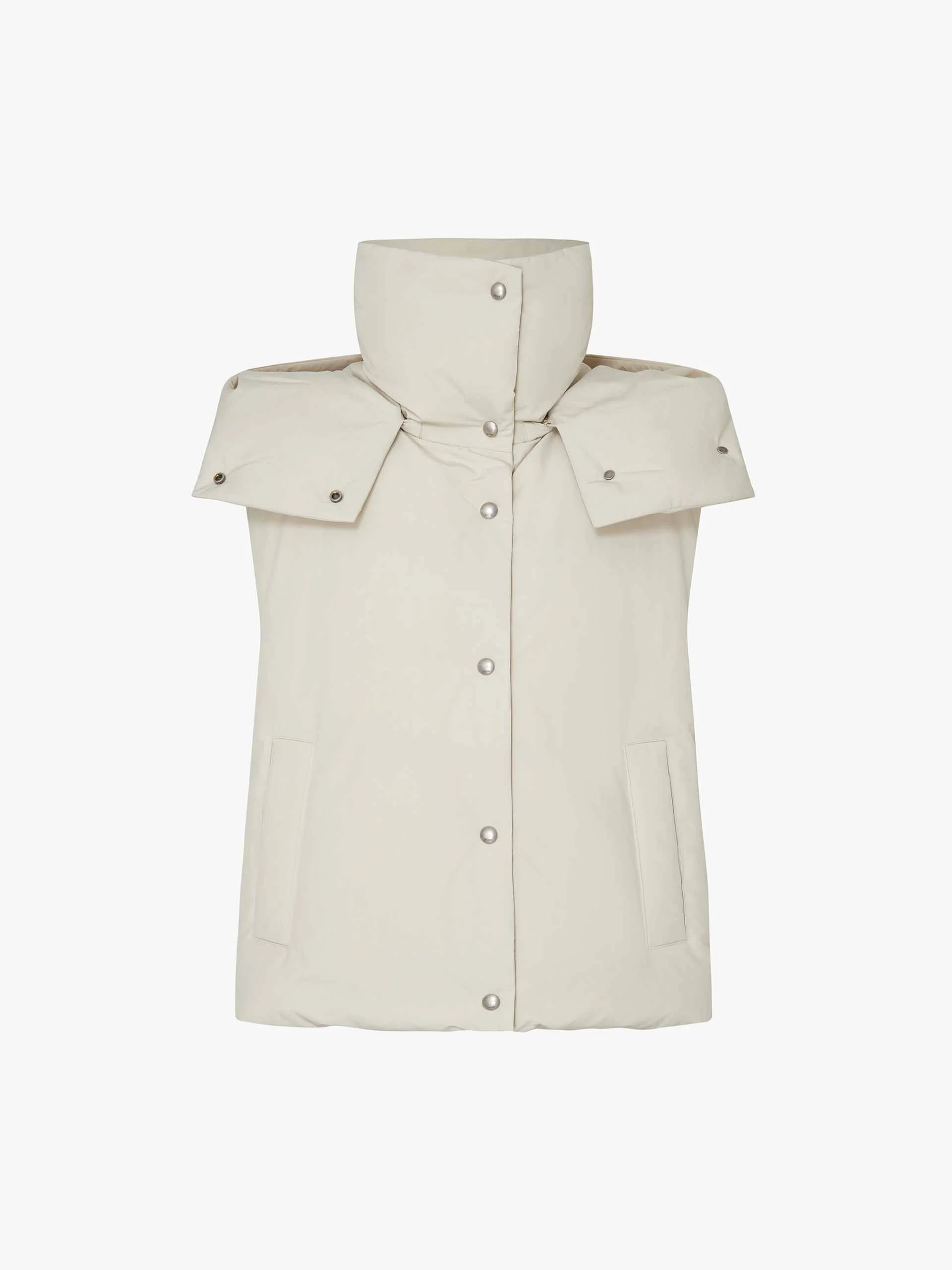 Sleeveless Hooded Down Jacket - Image 5