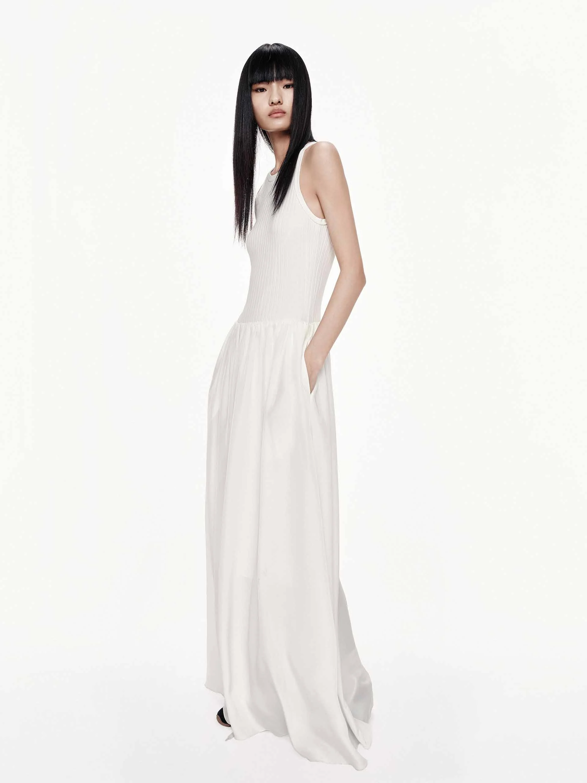 Sleeveless Paneled Tank Dress - Image 2