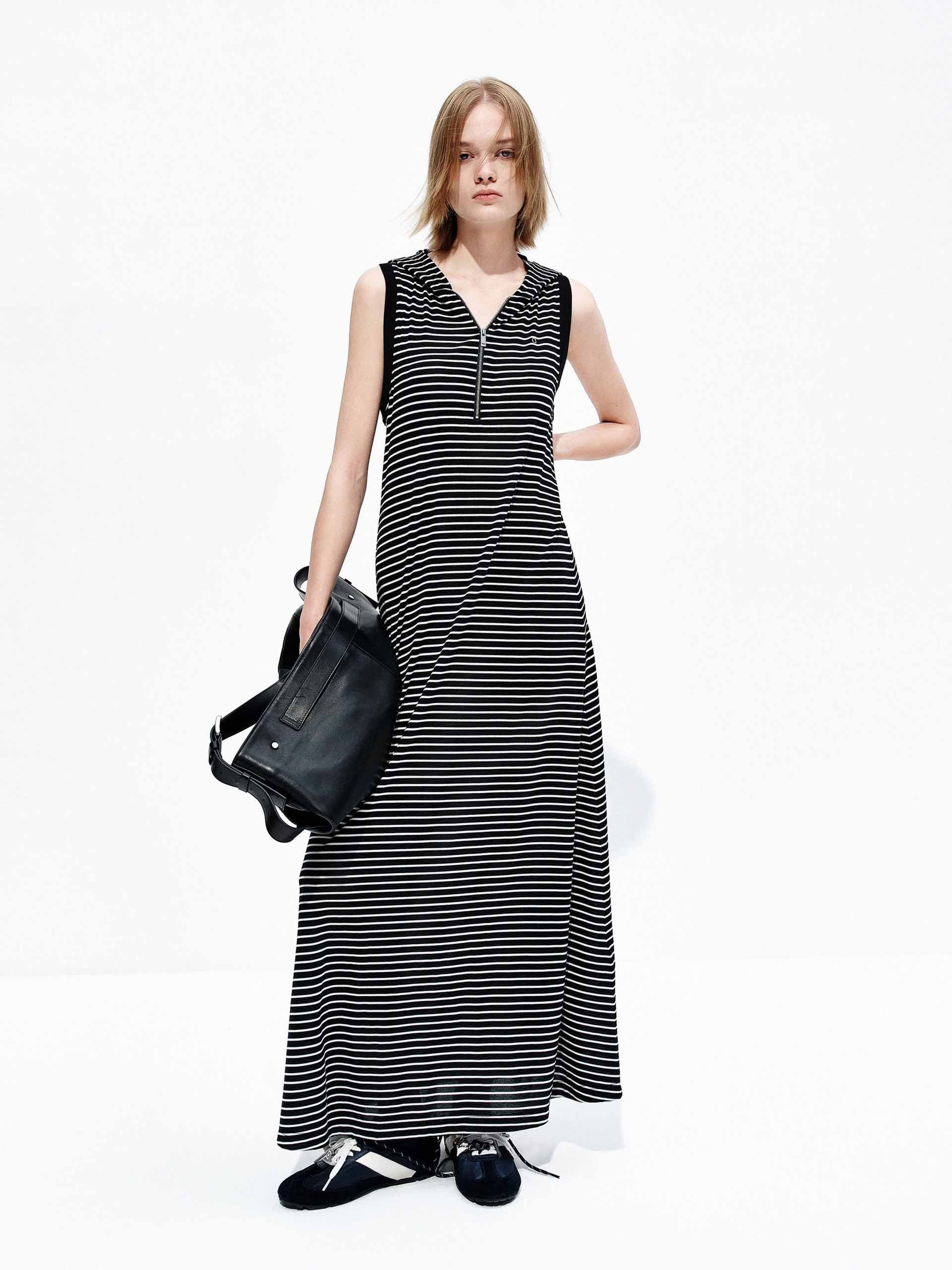 Sleeveless Striped Maxi Dress