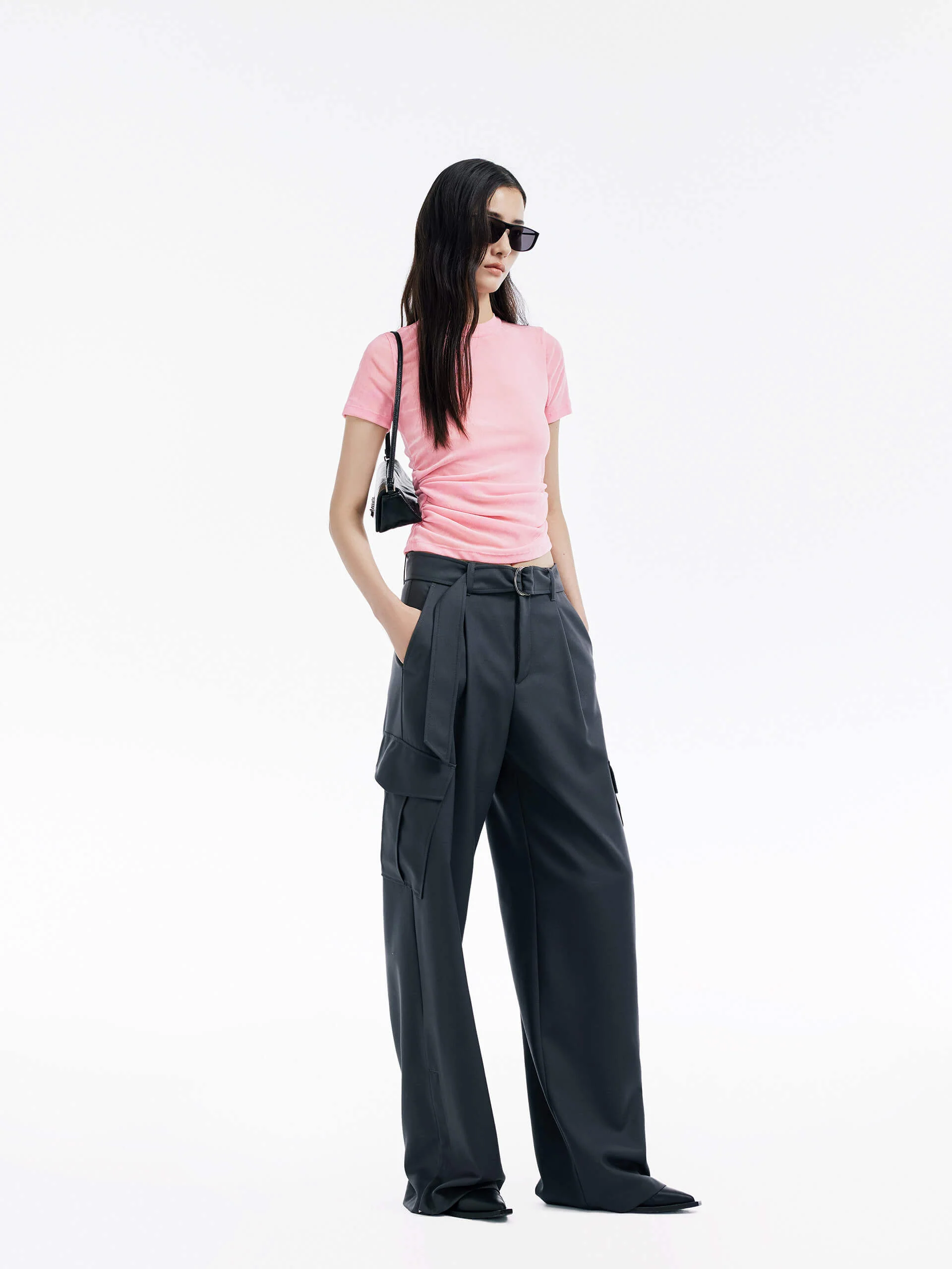 Slim Fit Pleated T-shirt - Image 12