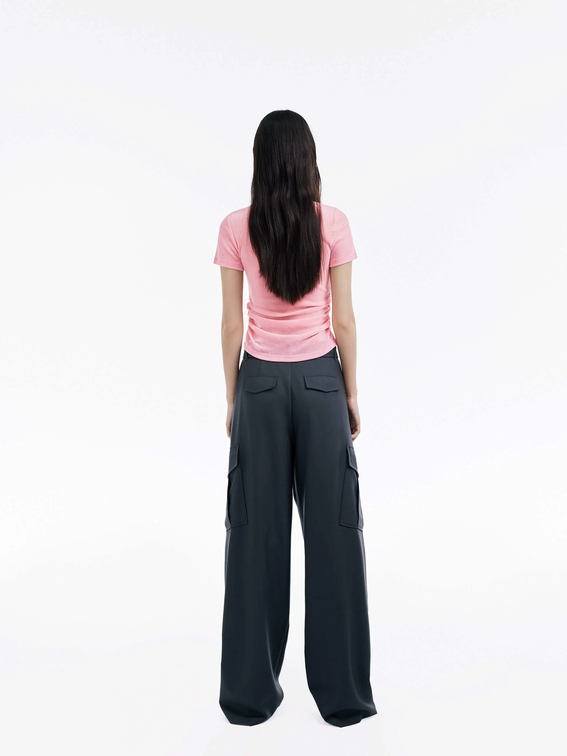 Slim Fit Pleated T-shirt - Image 14