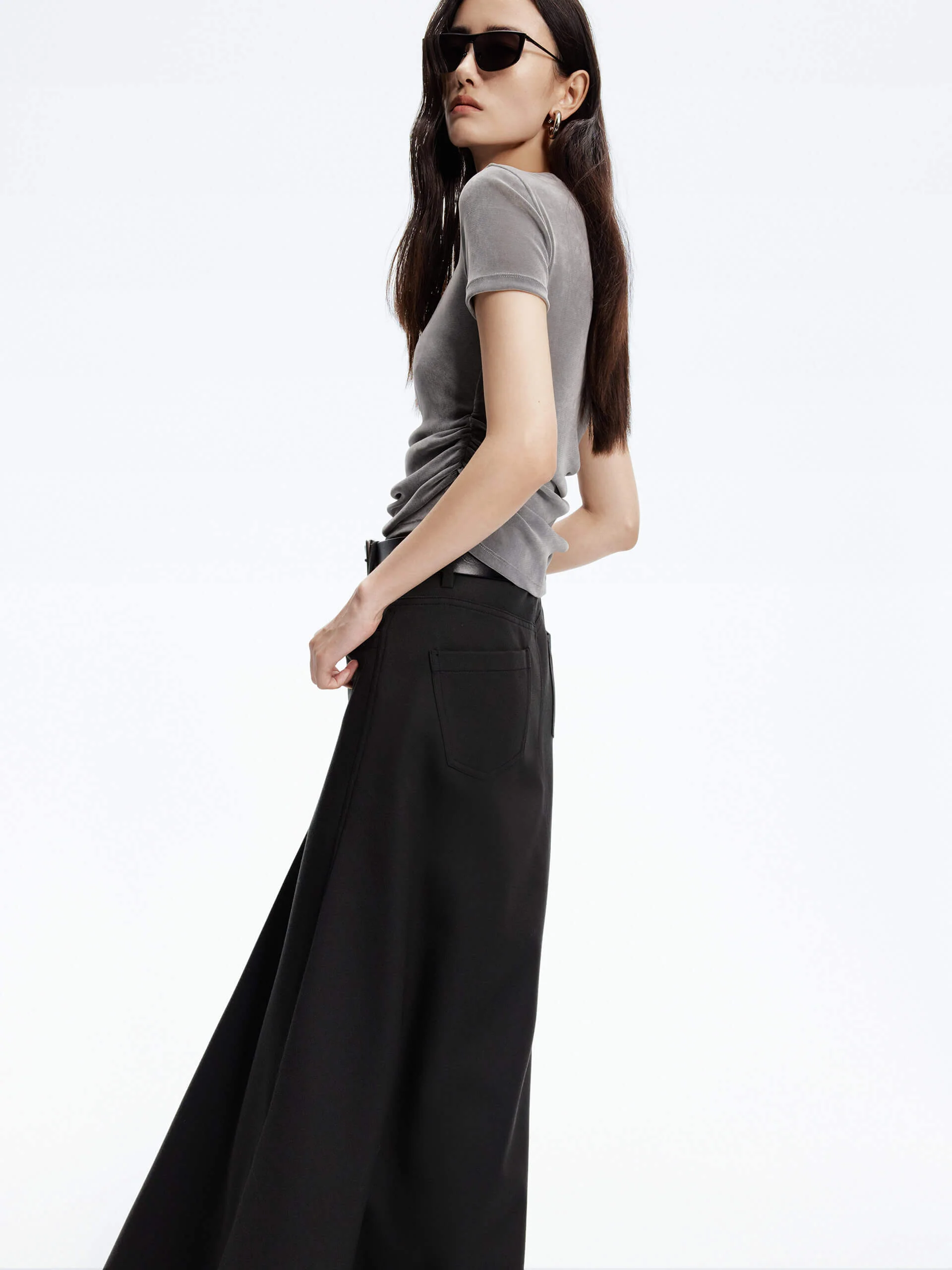 Slim Fit Pleated T-shirt - Image 8