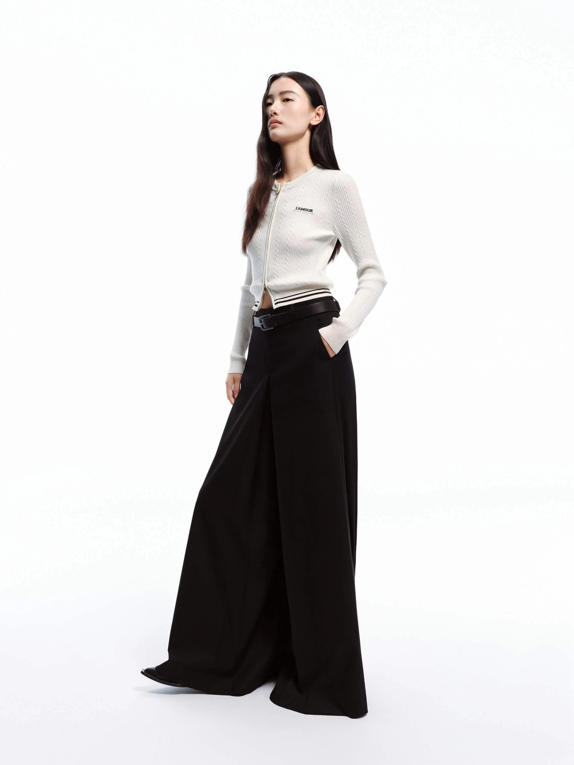 Slim Fitted Zipper Cardigan - Image 11