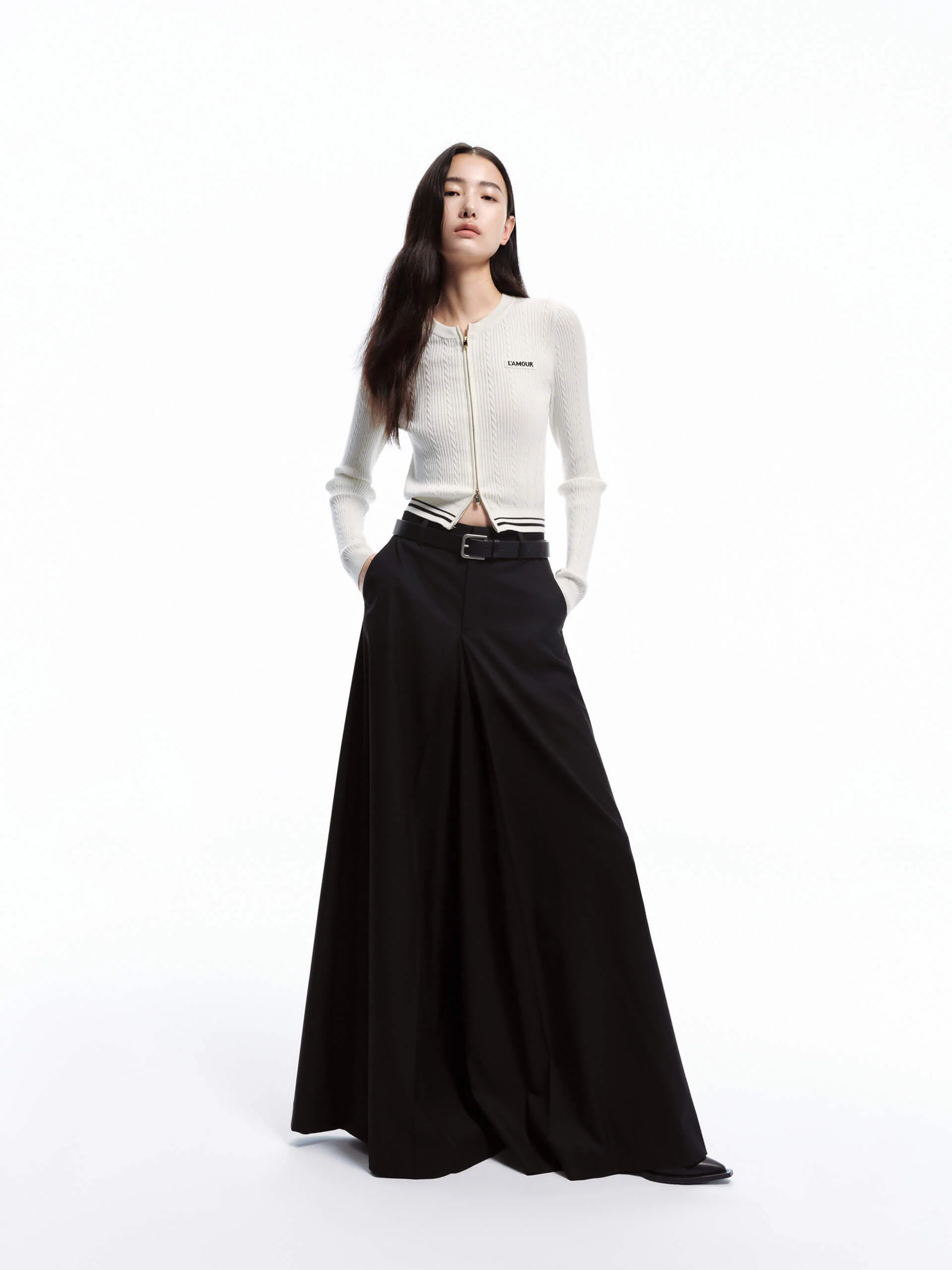 Slim Fitted Zipper Cardigan - Image 8