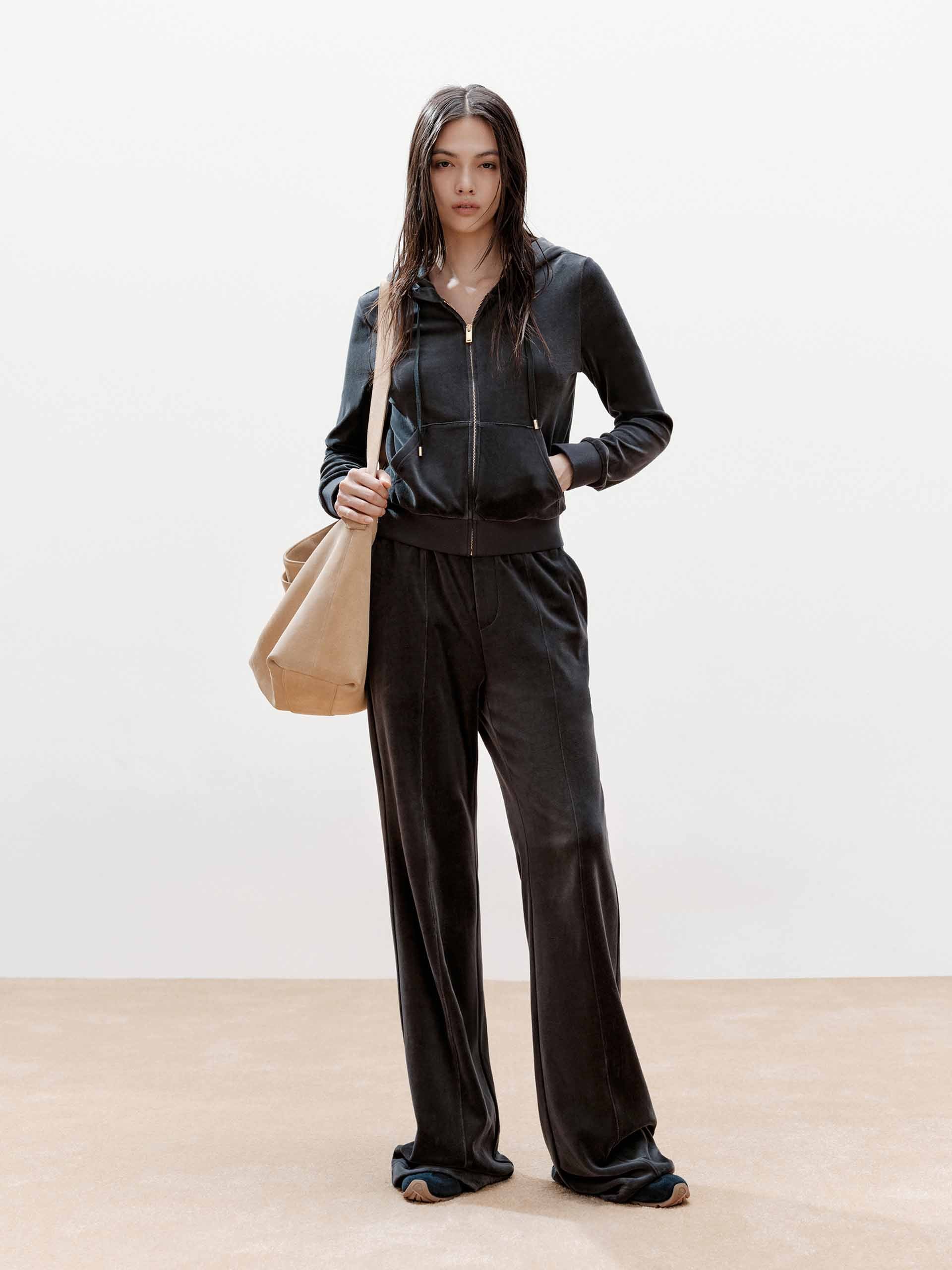 Soft Velvet Flared Pants - Image 2