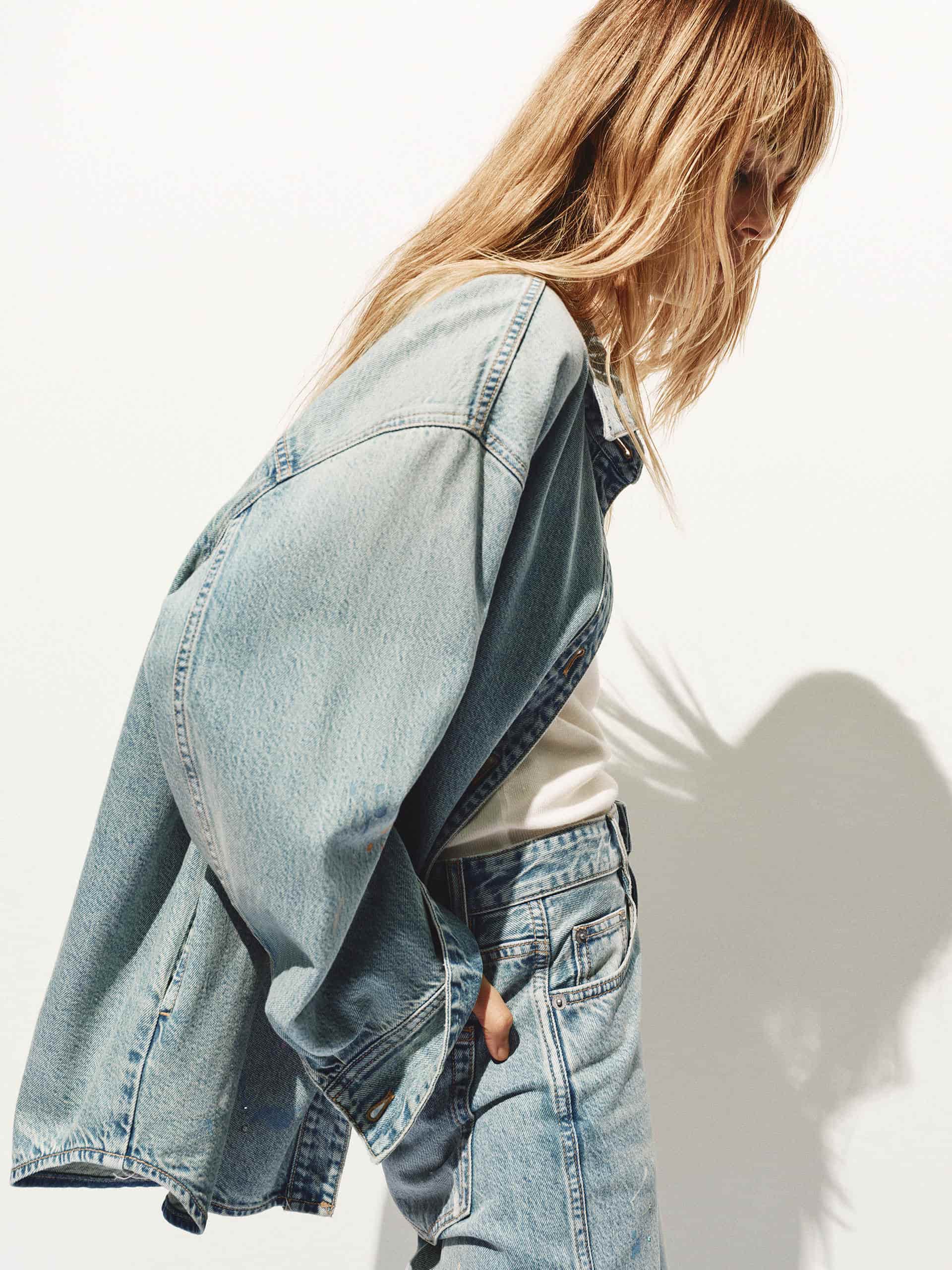 Splatter Denim Cotton Jacket - Image 4