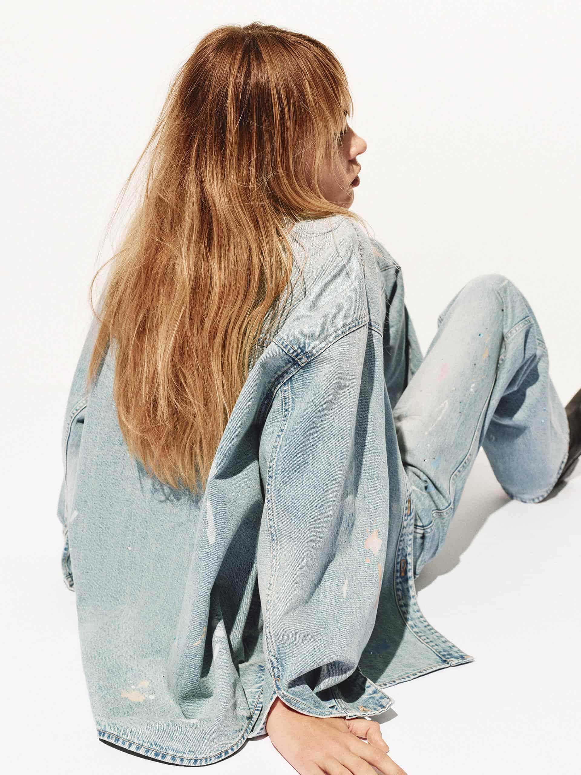 Splatter Denim Cotton Jacket - Image 5