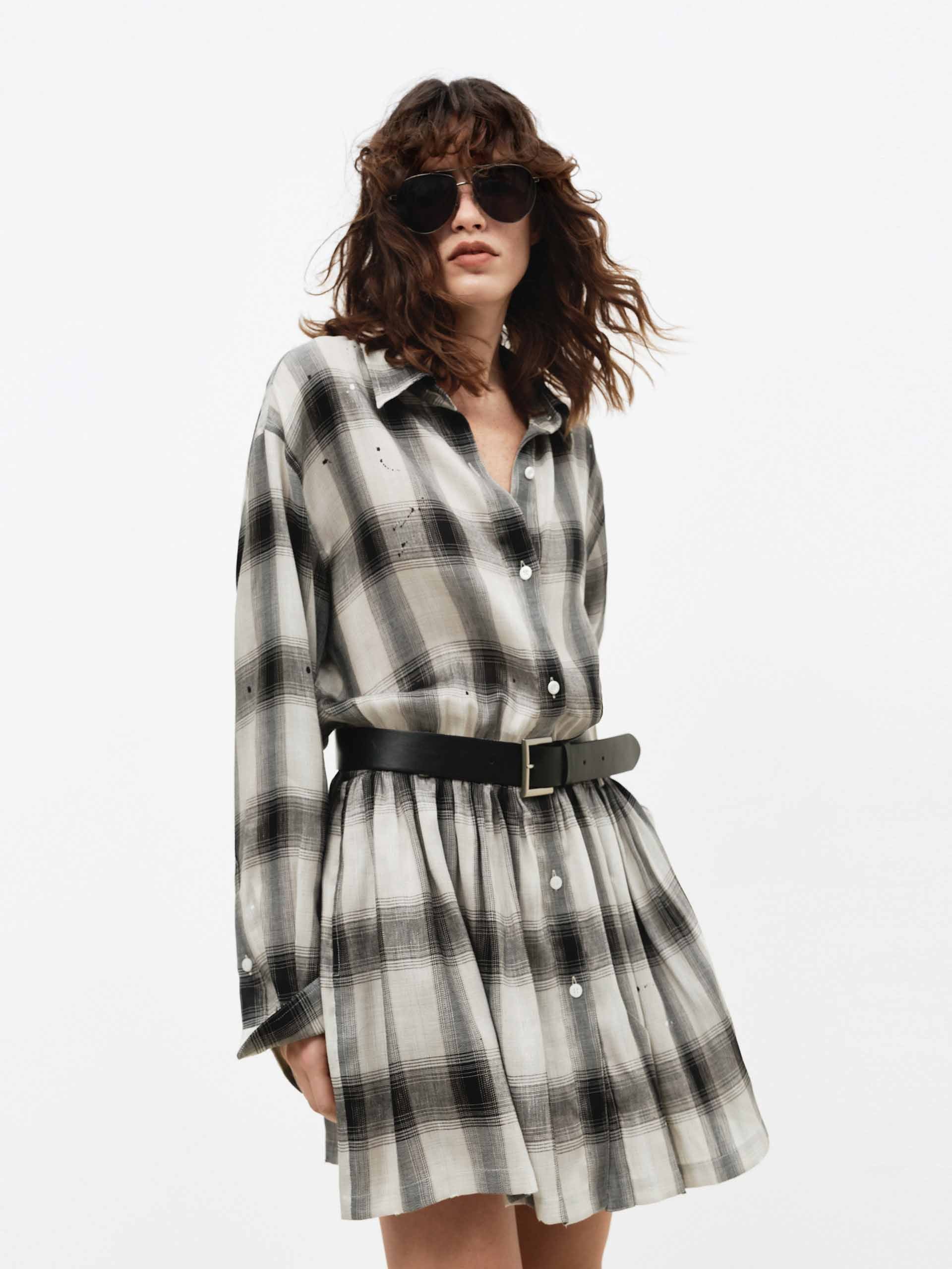 Splatter Detail Shirt Dress