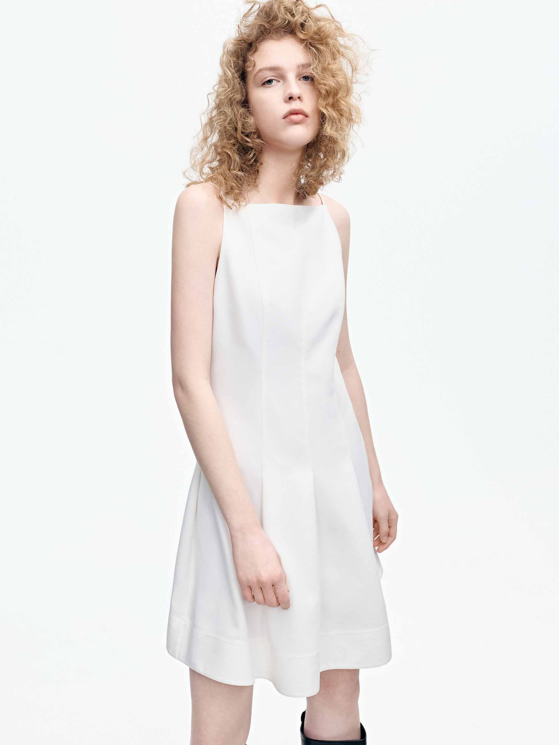 Square Neck A-line Mini Dress