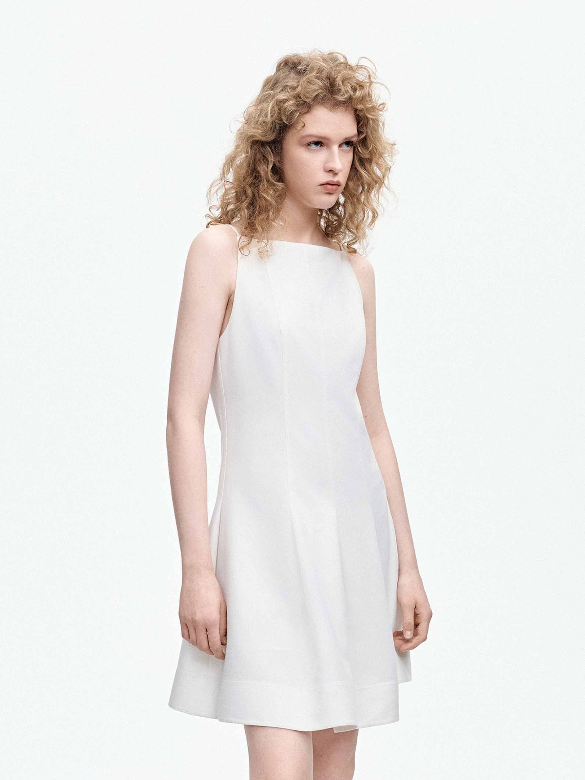 Square Neck A-line Mini Dress - Image 4
