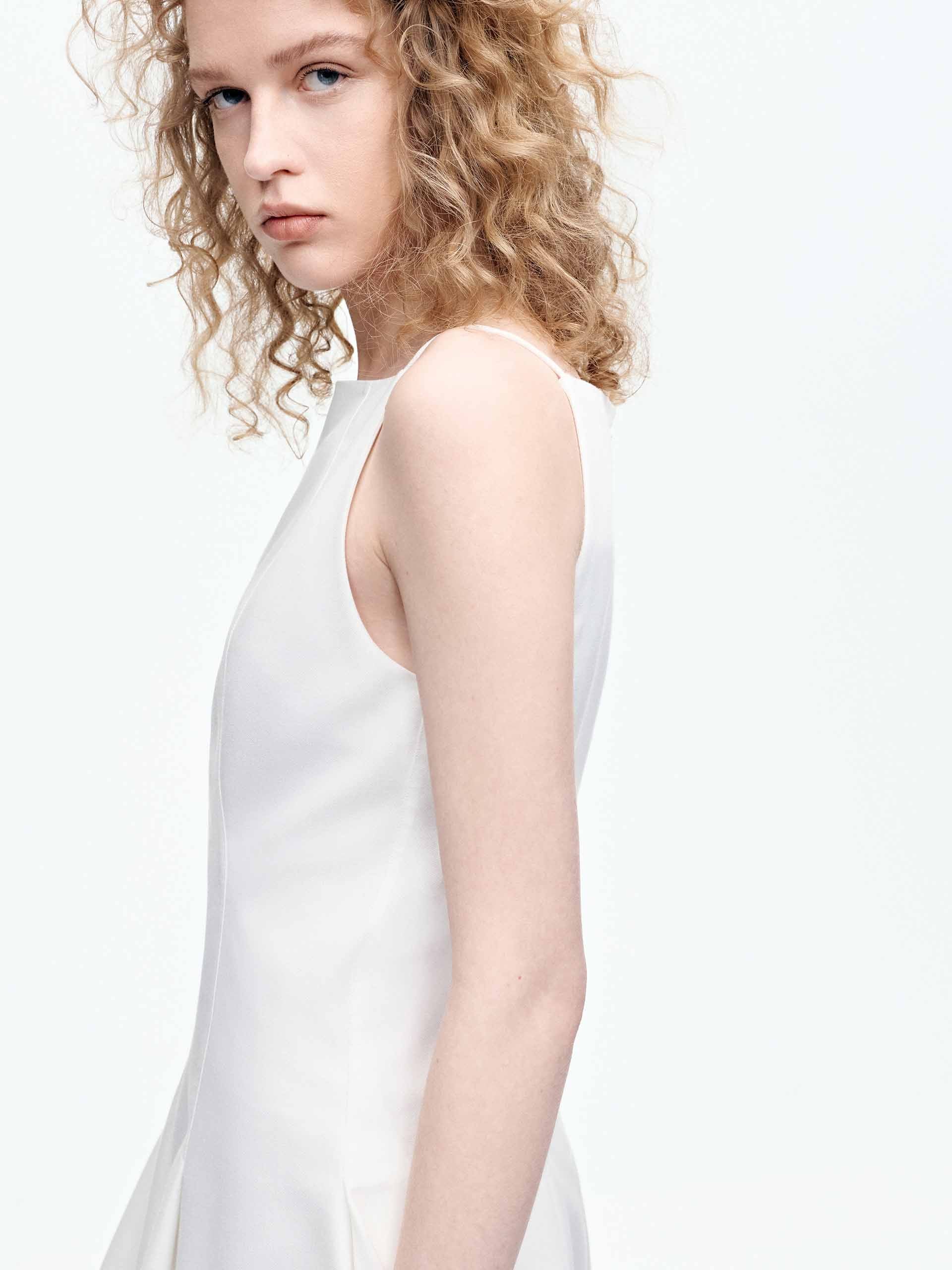 Square Neck A-line Mini Dress - Image 5