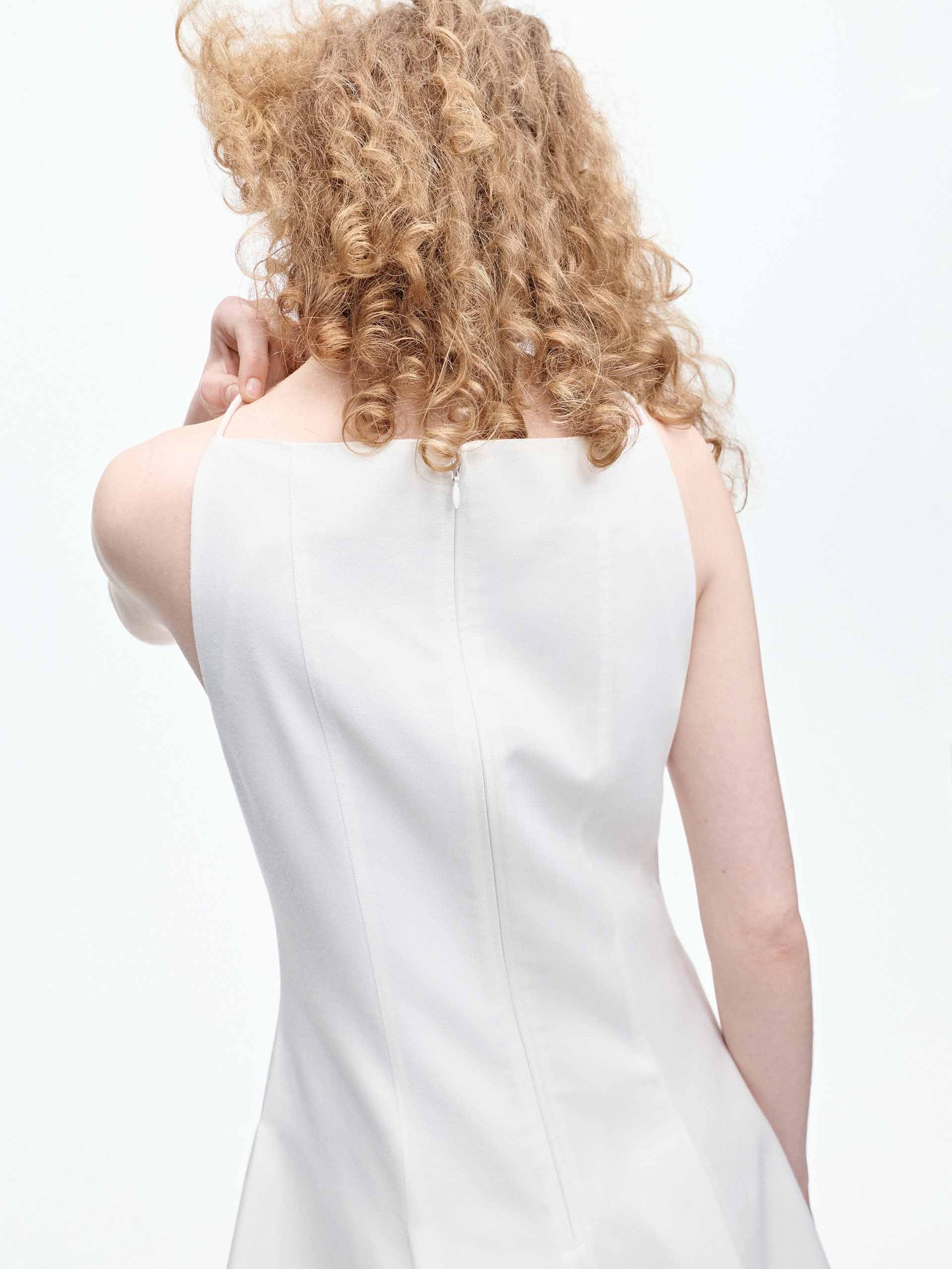 Square Neck A-line Mini Dress - Image 6