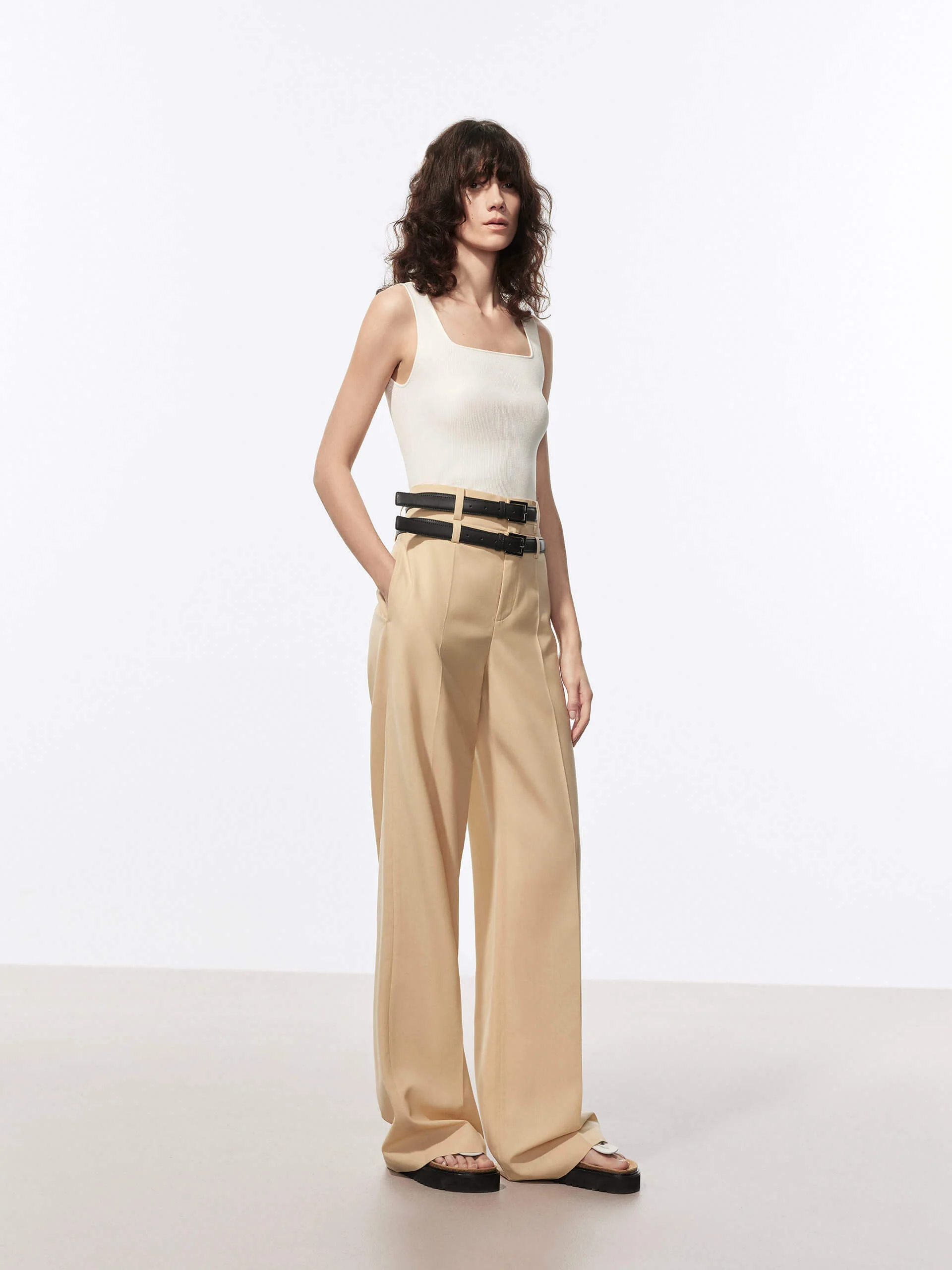 Square Neck Fitted Vest Top - Image 6