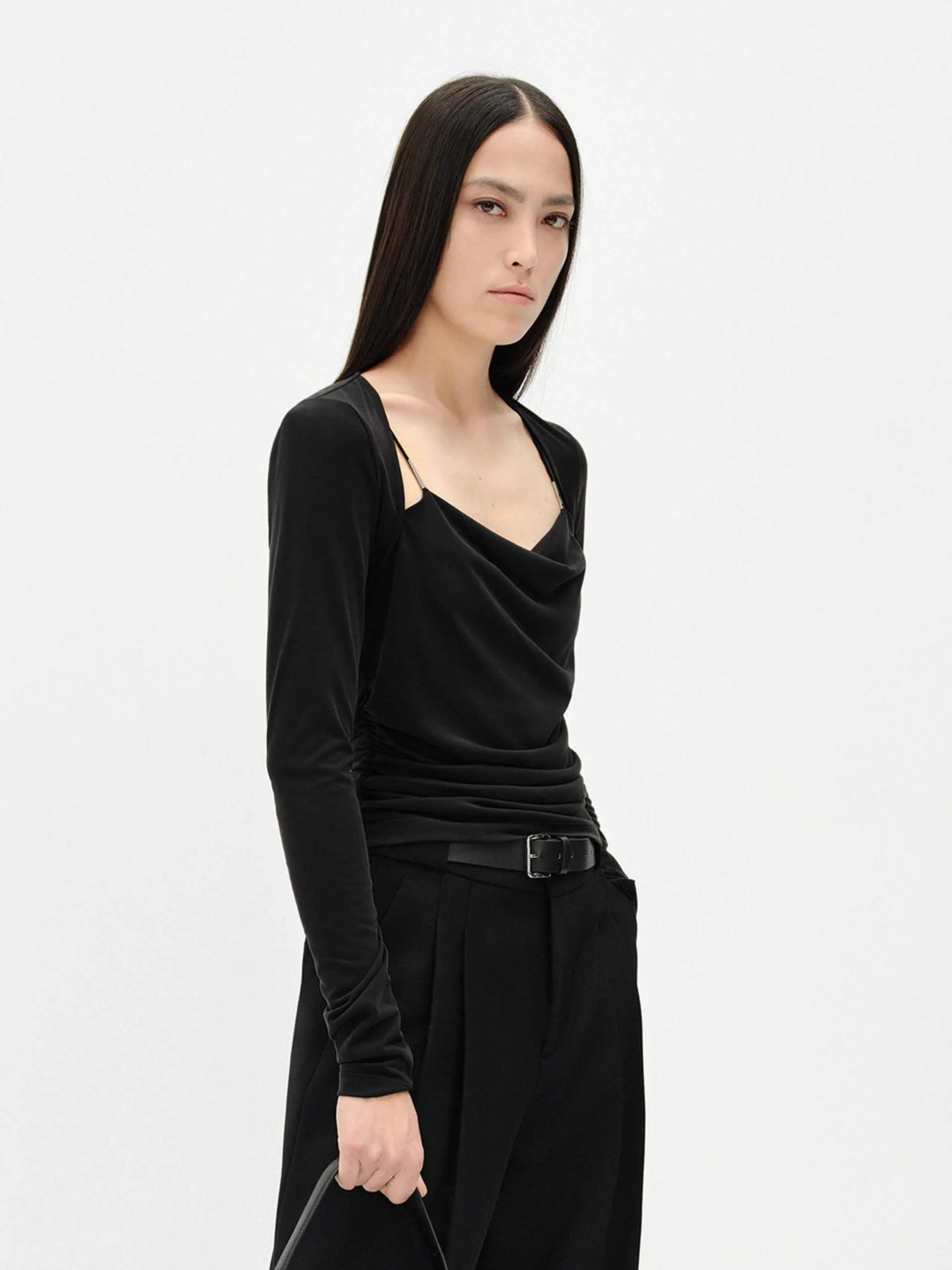 Square Neck Pleated Top - Image 7