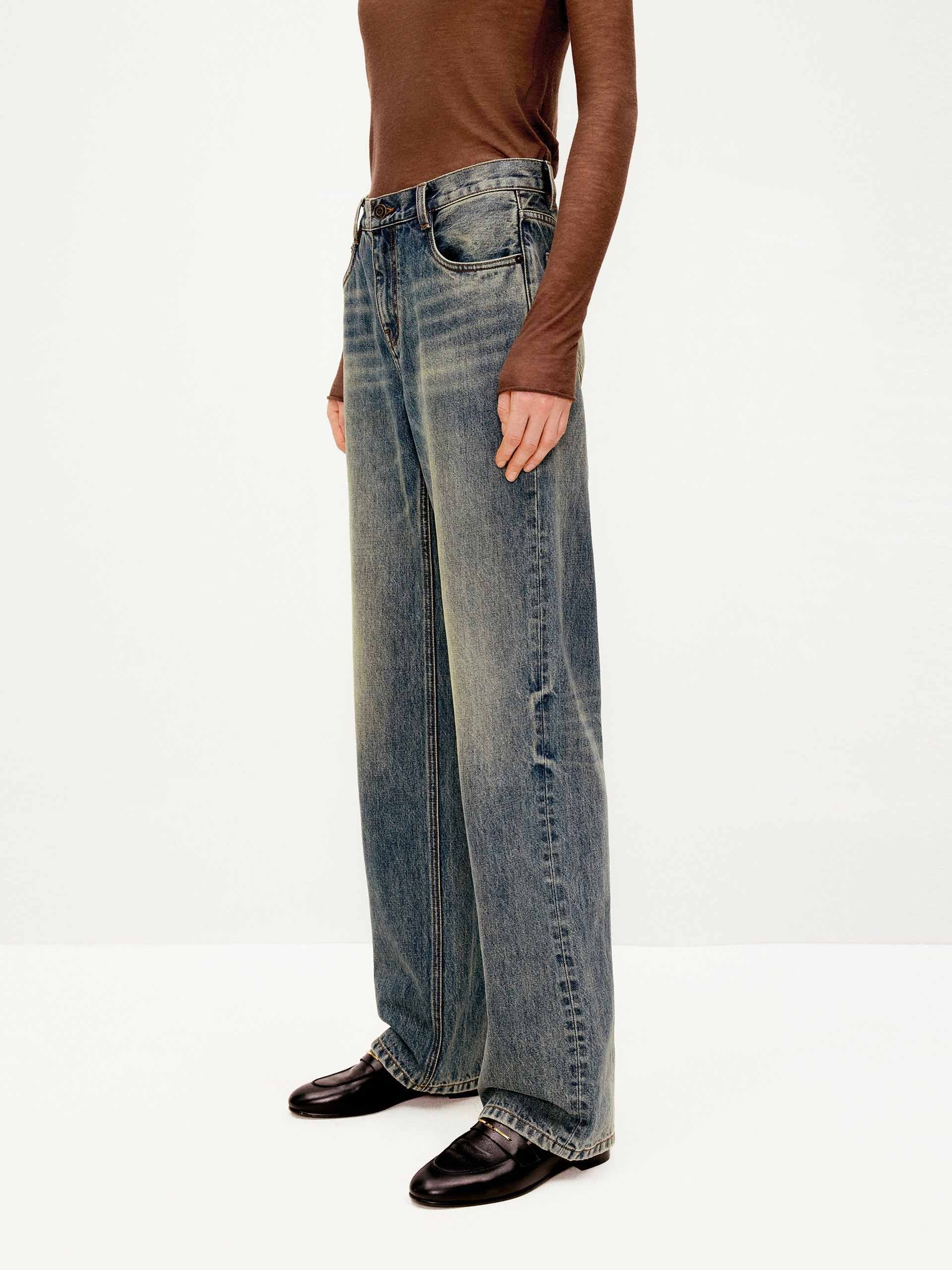 Star Embroidery Cotton Jeans - Image 3