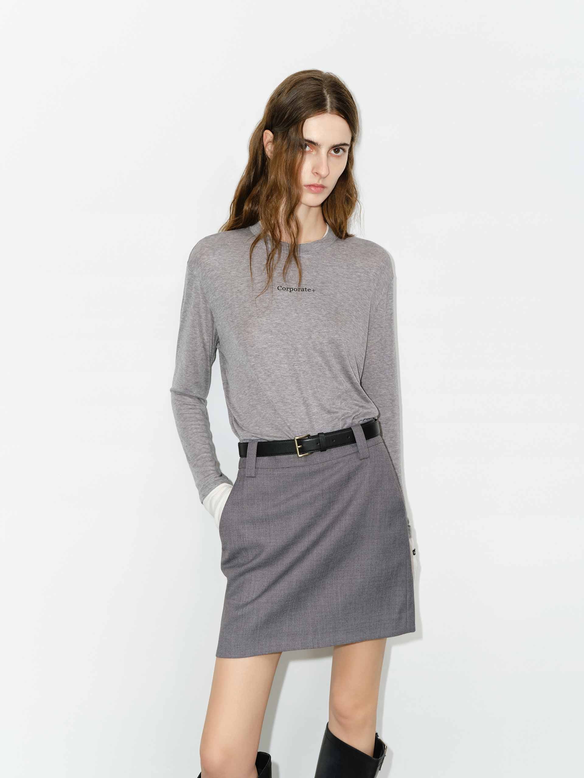 Straight Cut Mini Skirt - Image 14