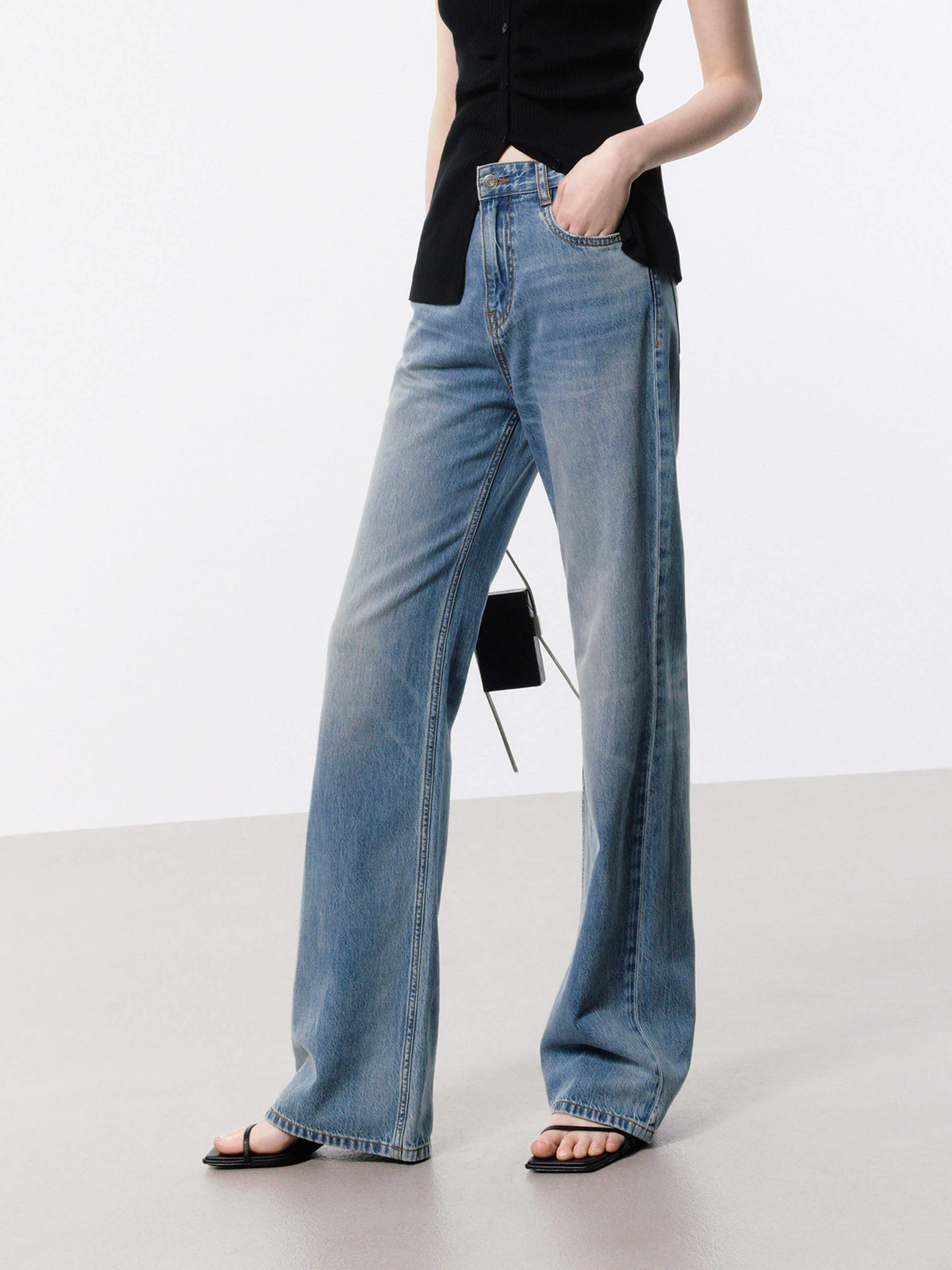 Flared Light Blue Jeans - Image 3