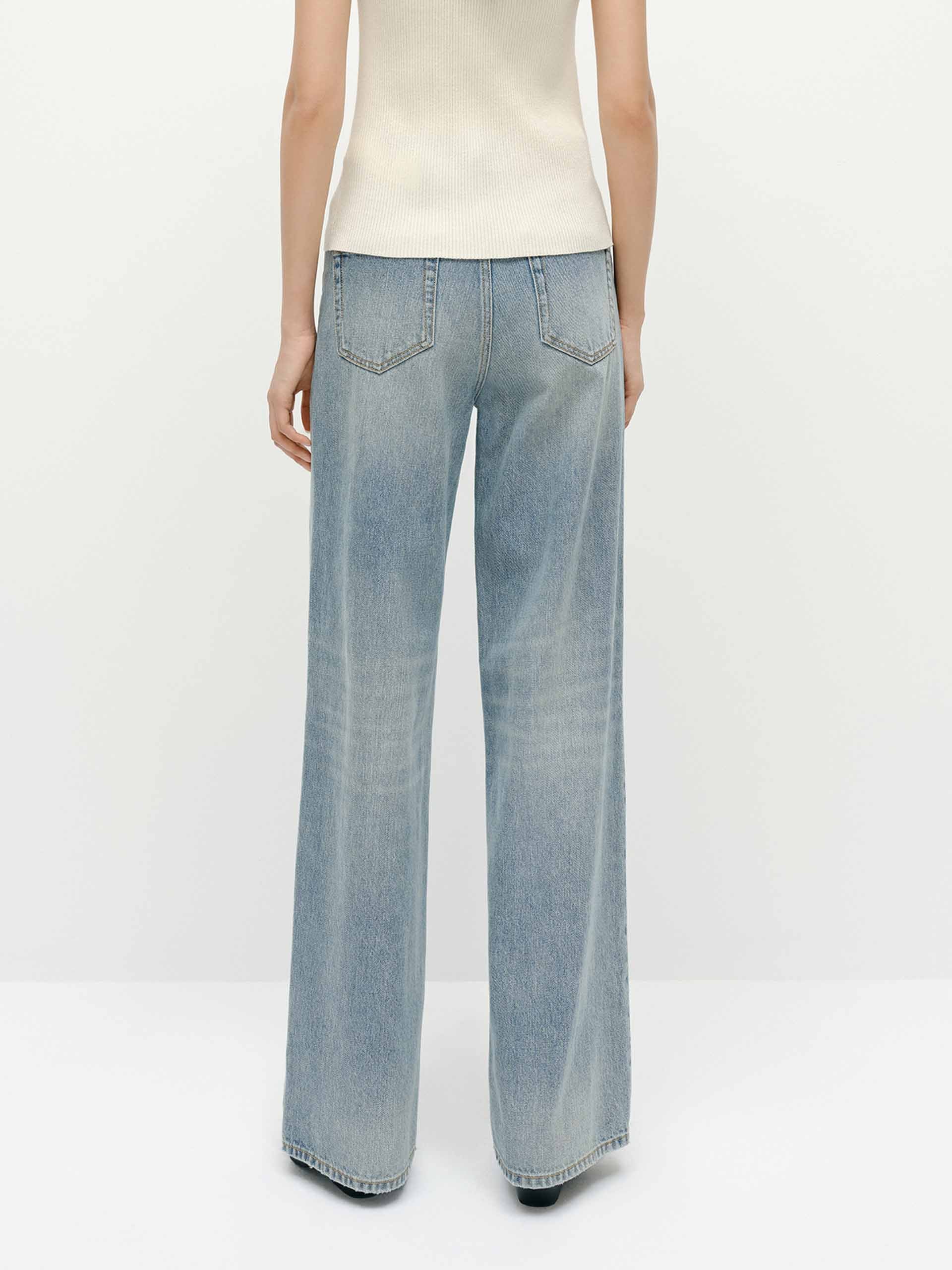 Straight Pure Cotton Jeans - Image 3