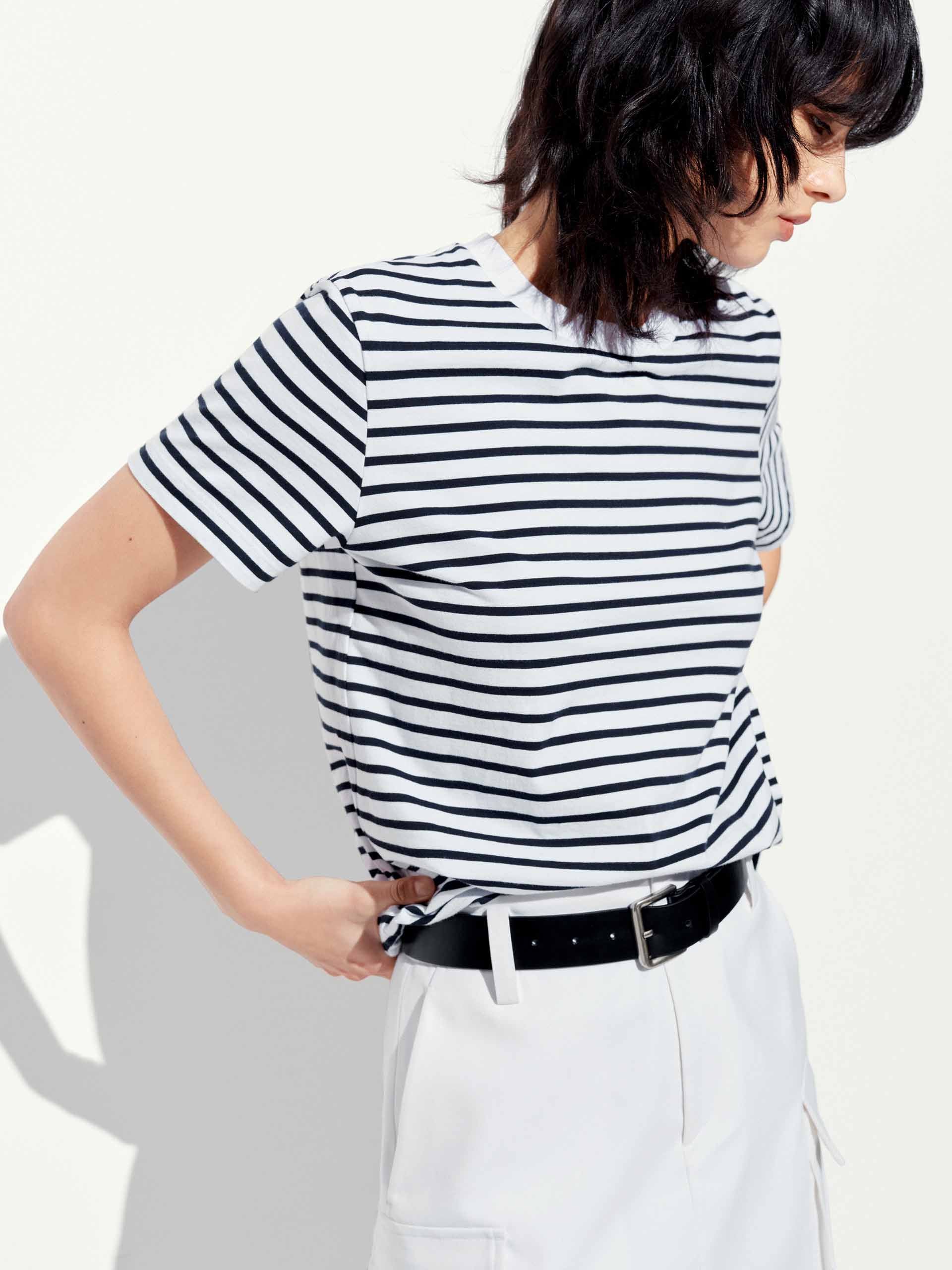 Striped Back Logo Cotton T-shirt - Image 6