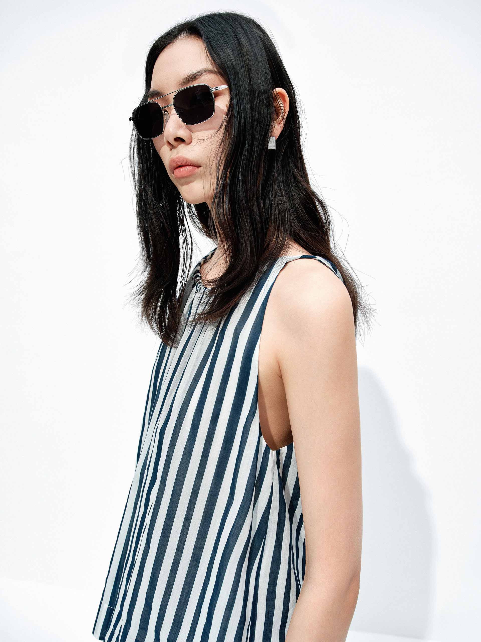 Striped Halter Neck Blouse - Image 8