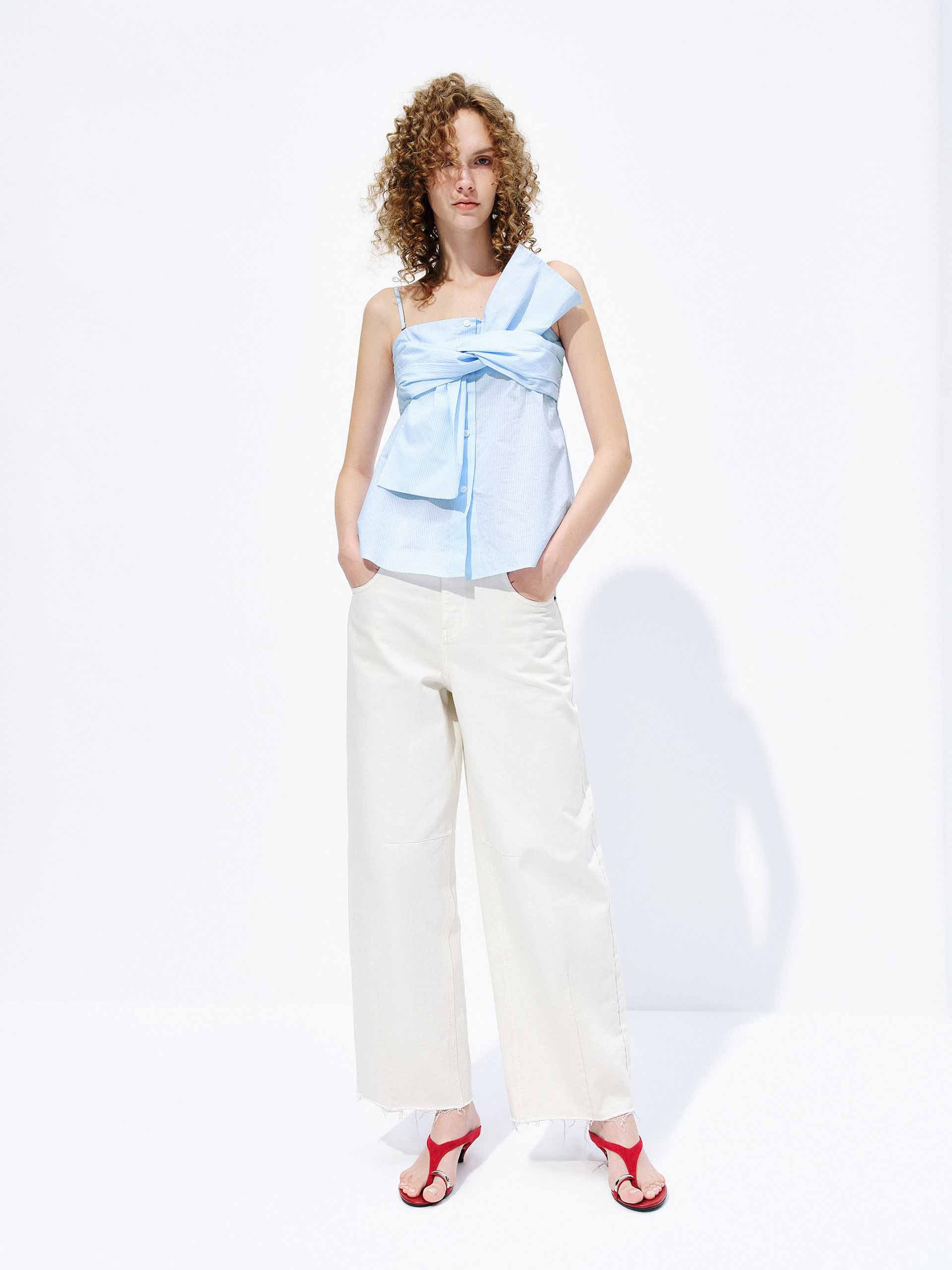 Striped Knotted Cami Top - Image 2