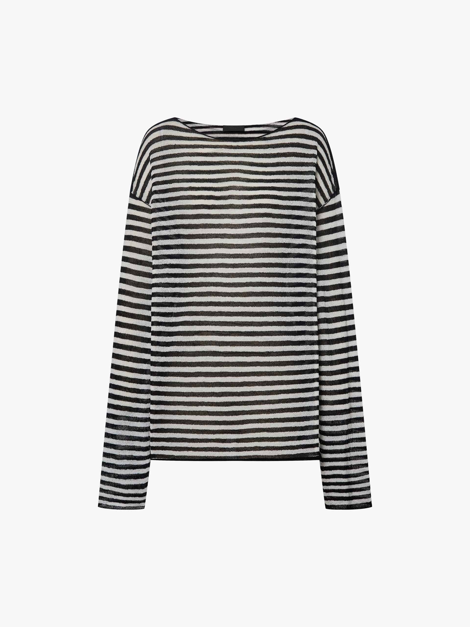 Striped Lightweight Knit Sweater - Image 5