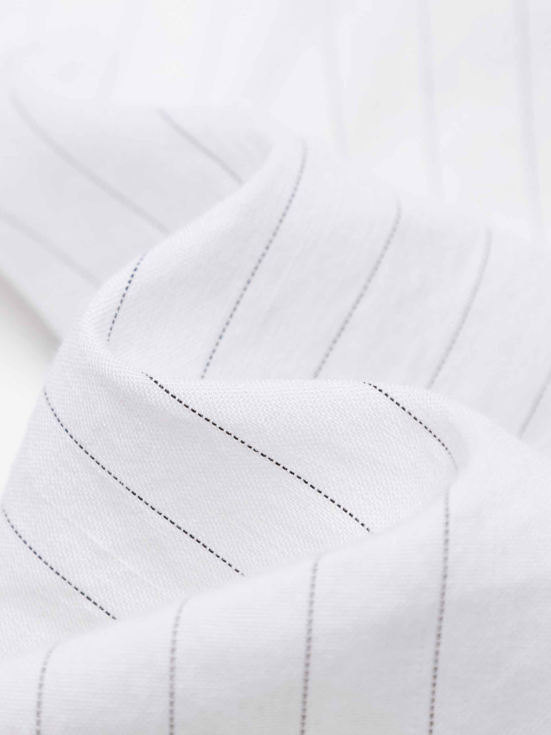 Striped Linen Blend Blazer - Image 4