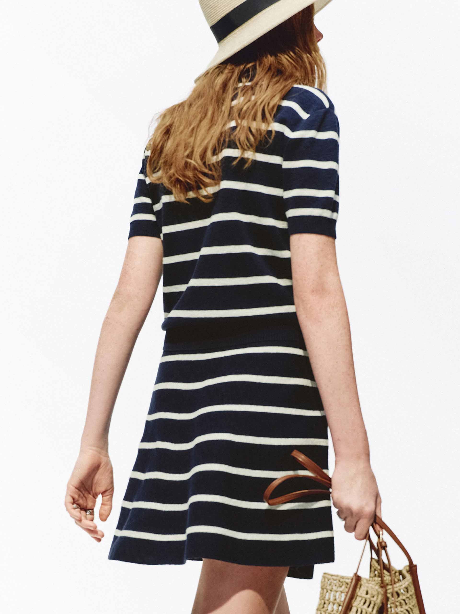 Striped Polo Knit Dress - Image 3
