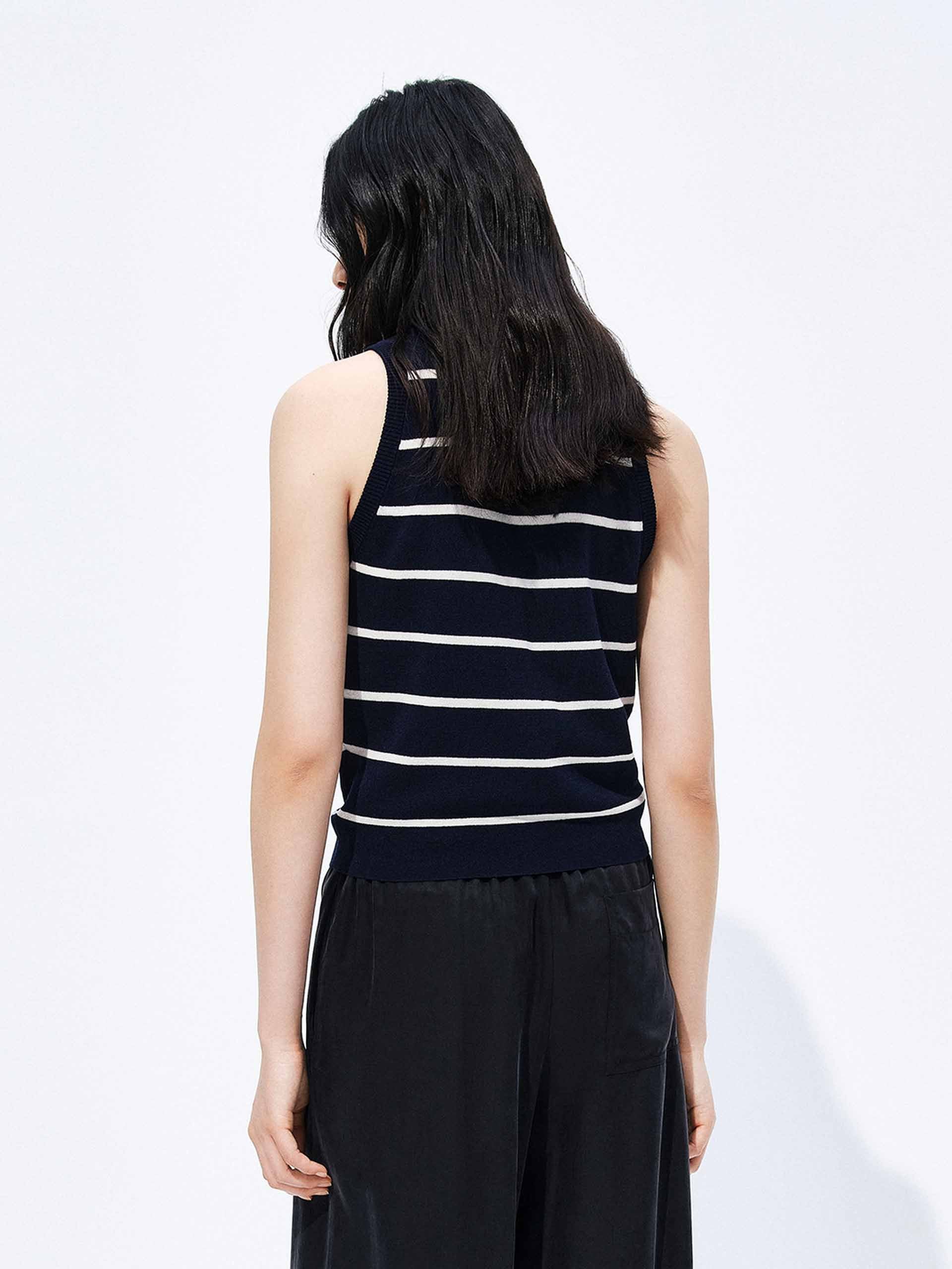 Striped Wool Blend Knit Top - Image 3