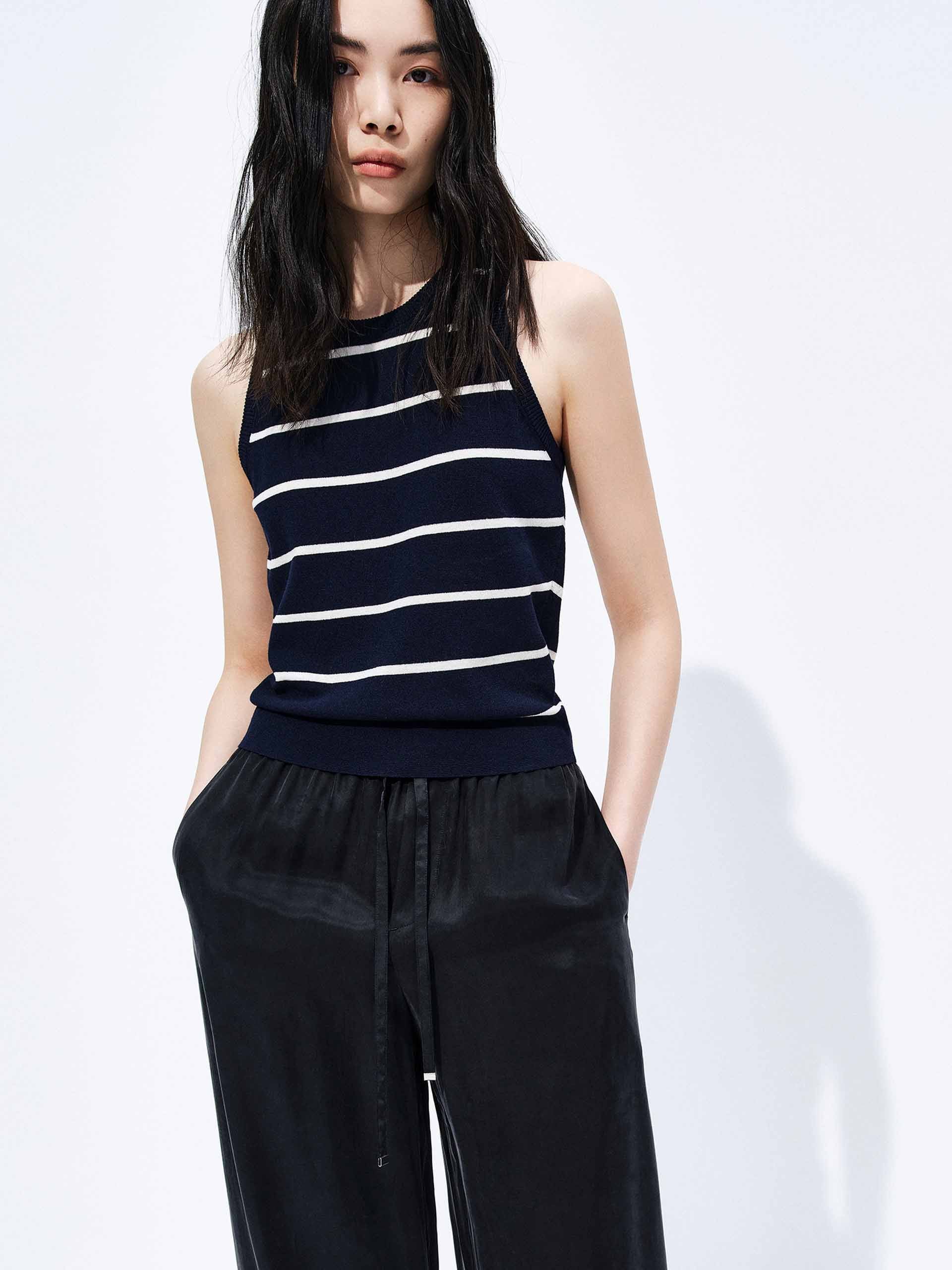 Striped Wool Blend Knit Top - Image 7