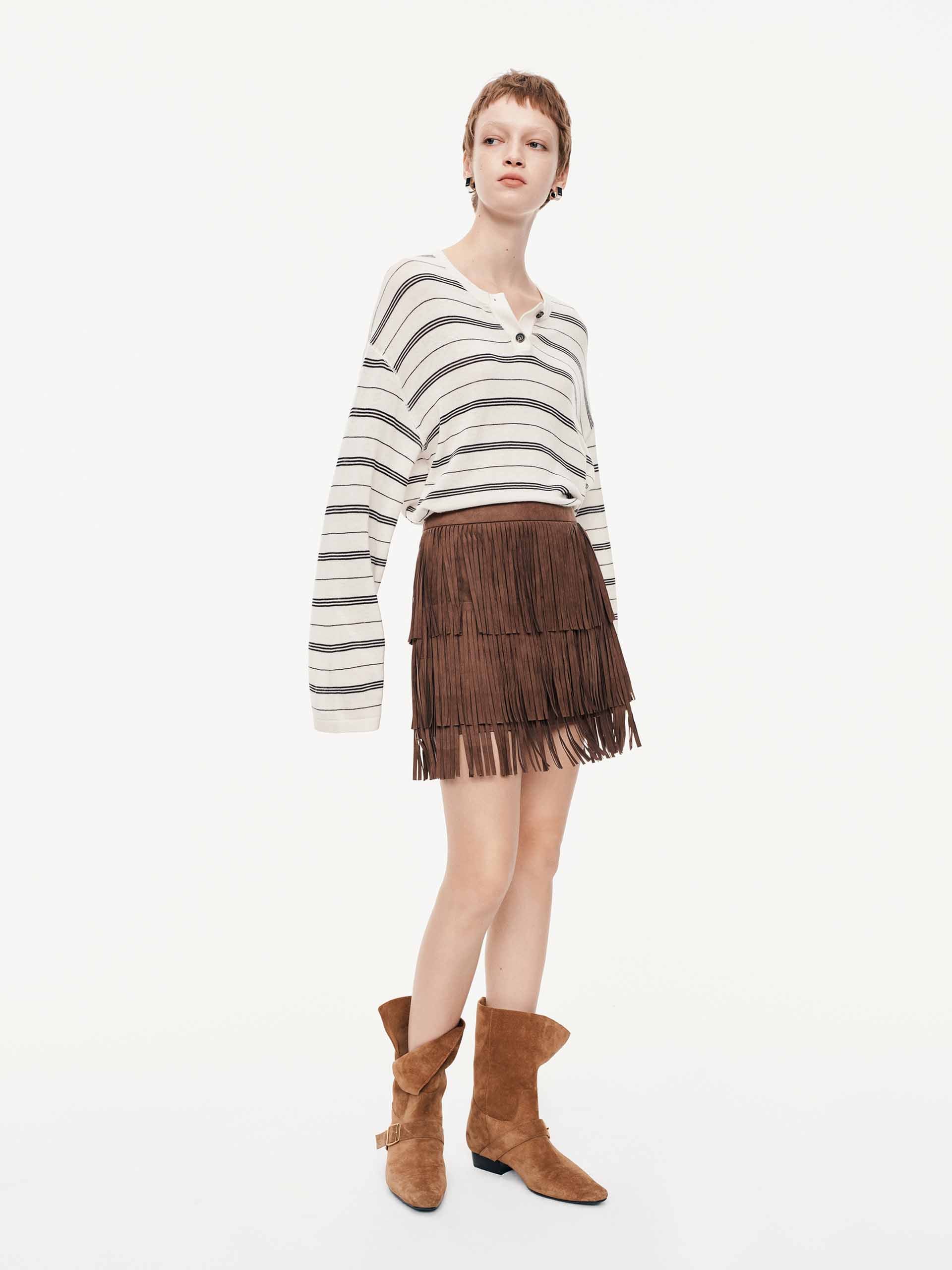 Striped Wool Knit Sweater - Image 2