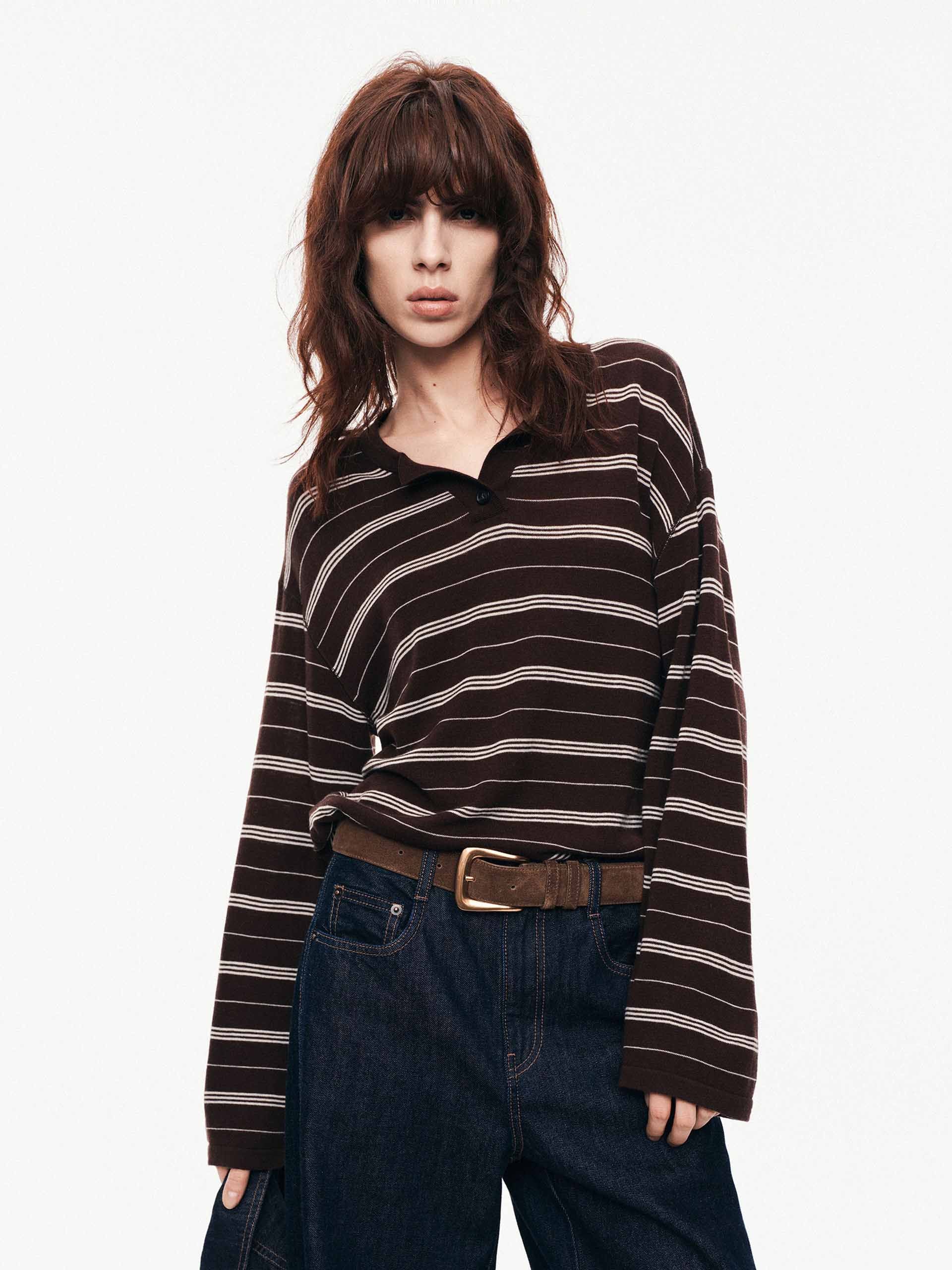 Striped Wool Knit Sweater - Image 9