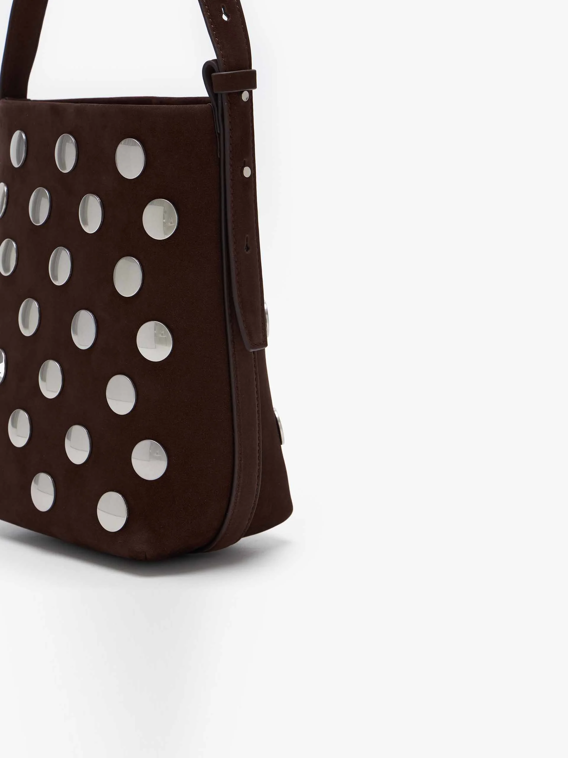 Studs Leather Bucket Bag - Image 10